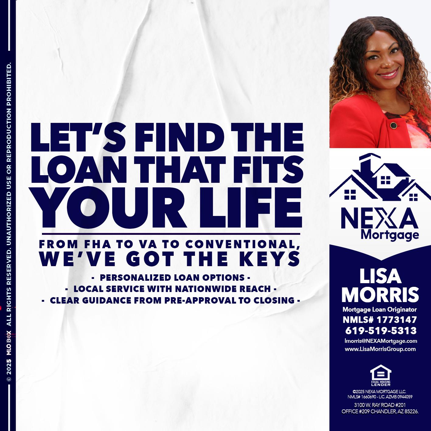 LETS FIND - Lisa Morris -Mortgage Loan Officer