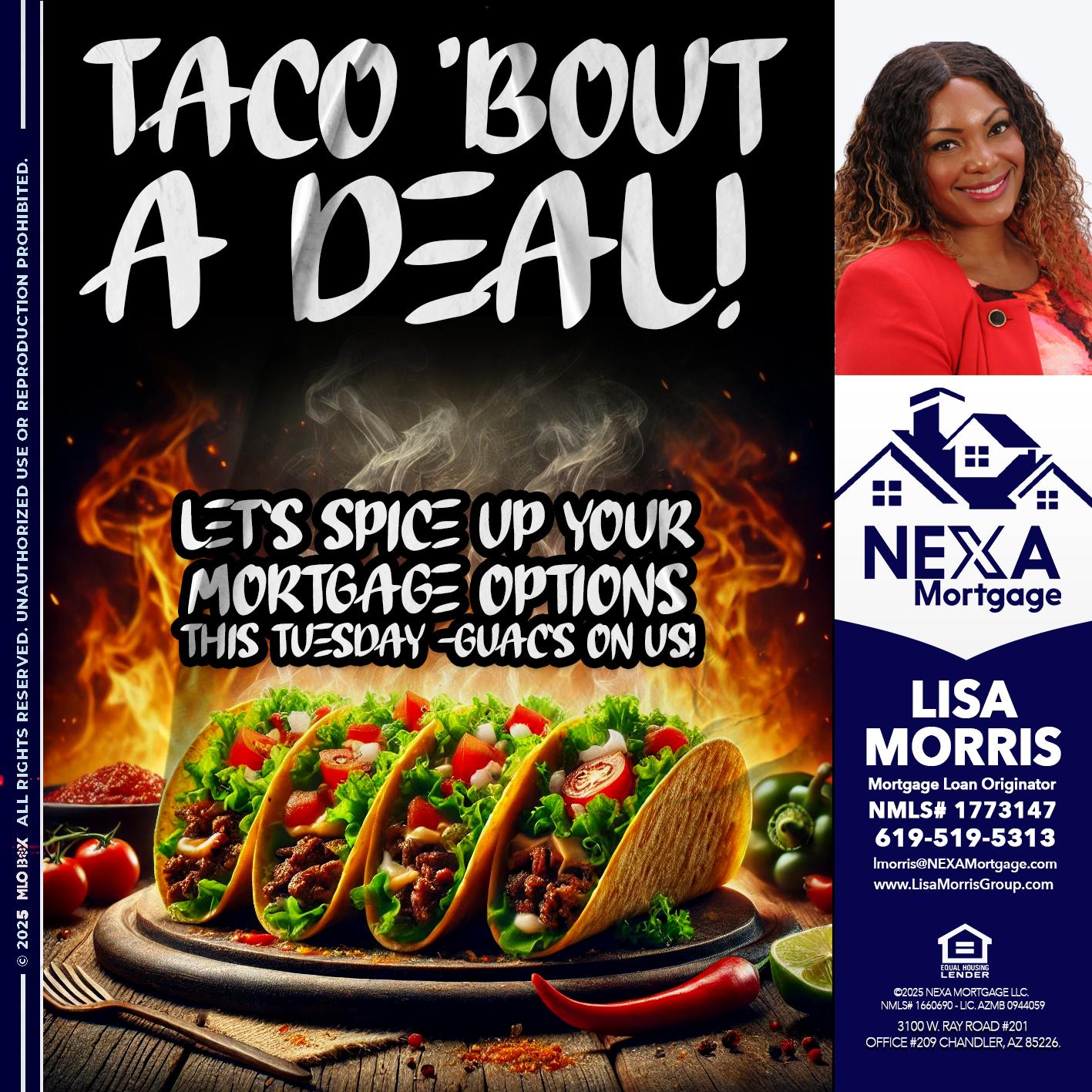 TACO BOUT - Lisa Morris -Mortgage Loan Officer