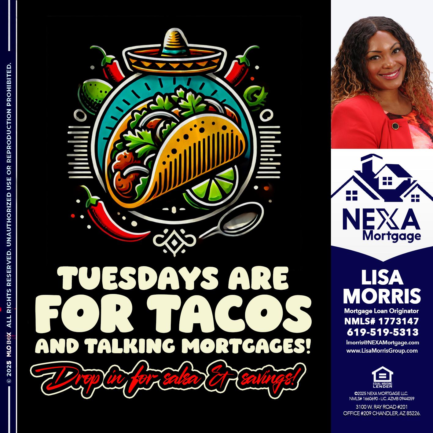 TACO TUESDAY - Lisa Morris -Mortgage Loan Officer