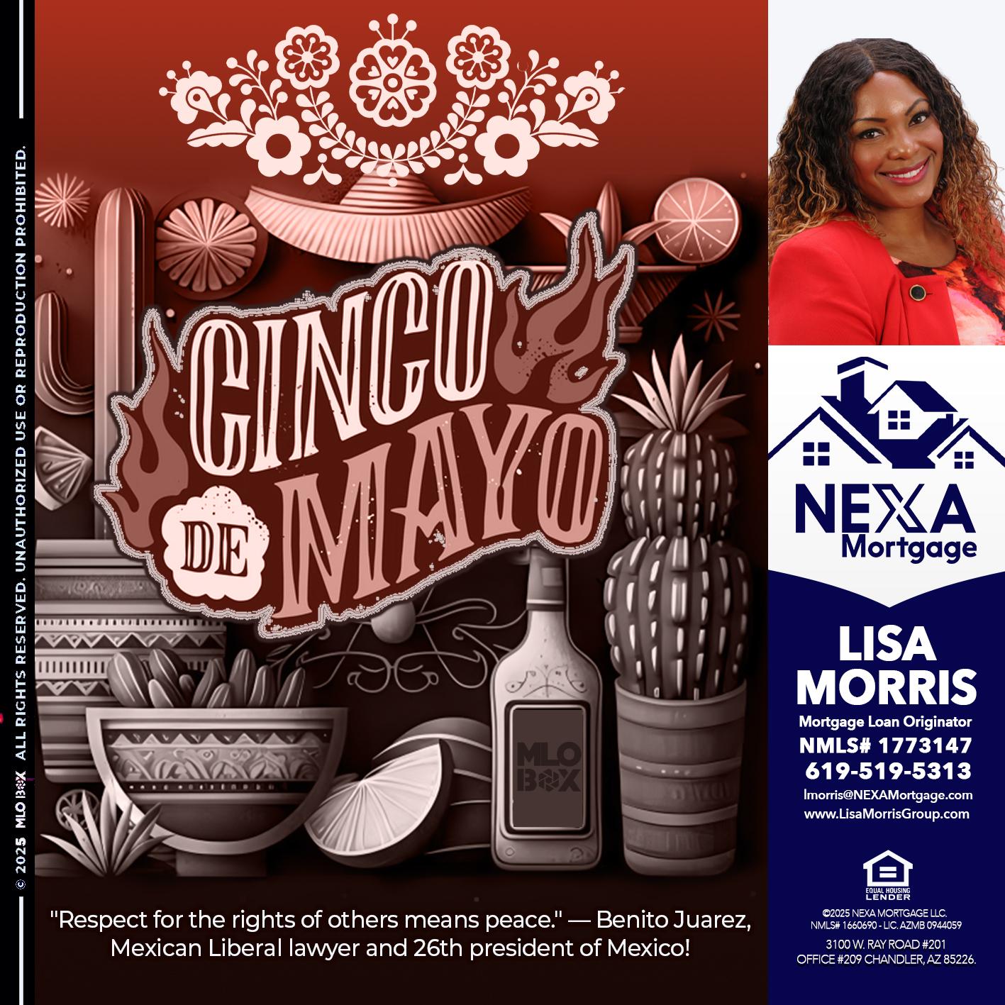 Feliz 5 de Mayo - Lisa Morris -Mortgage Loan Officer