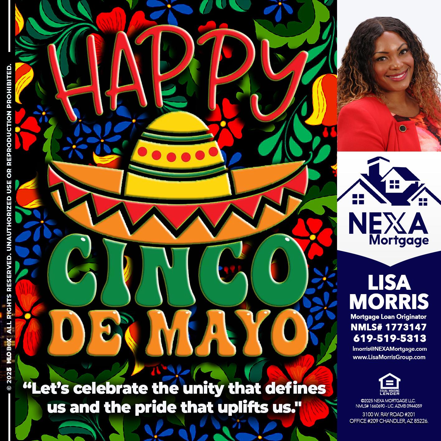 Happy 5 de Mayo - Lisa Morris -Mortgage Loan Officer