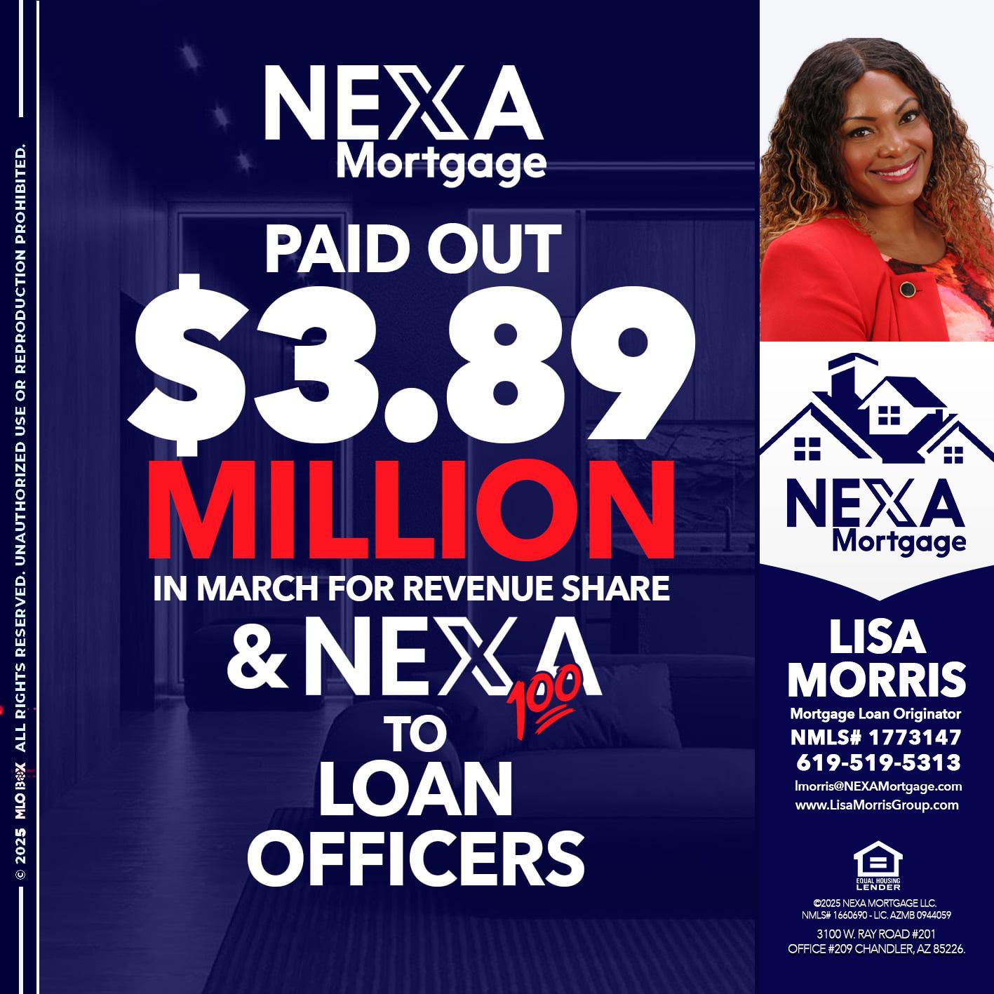 NEXA PAID OUT - Lisa Morris -Mortgage Loan Officer
