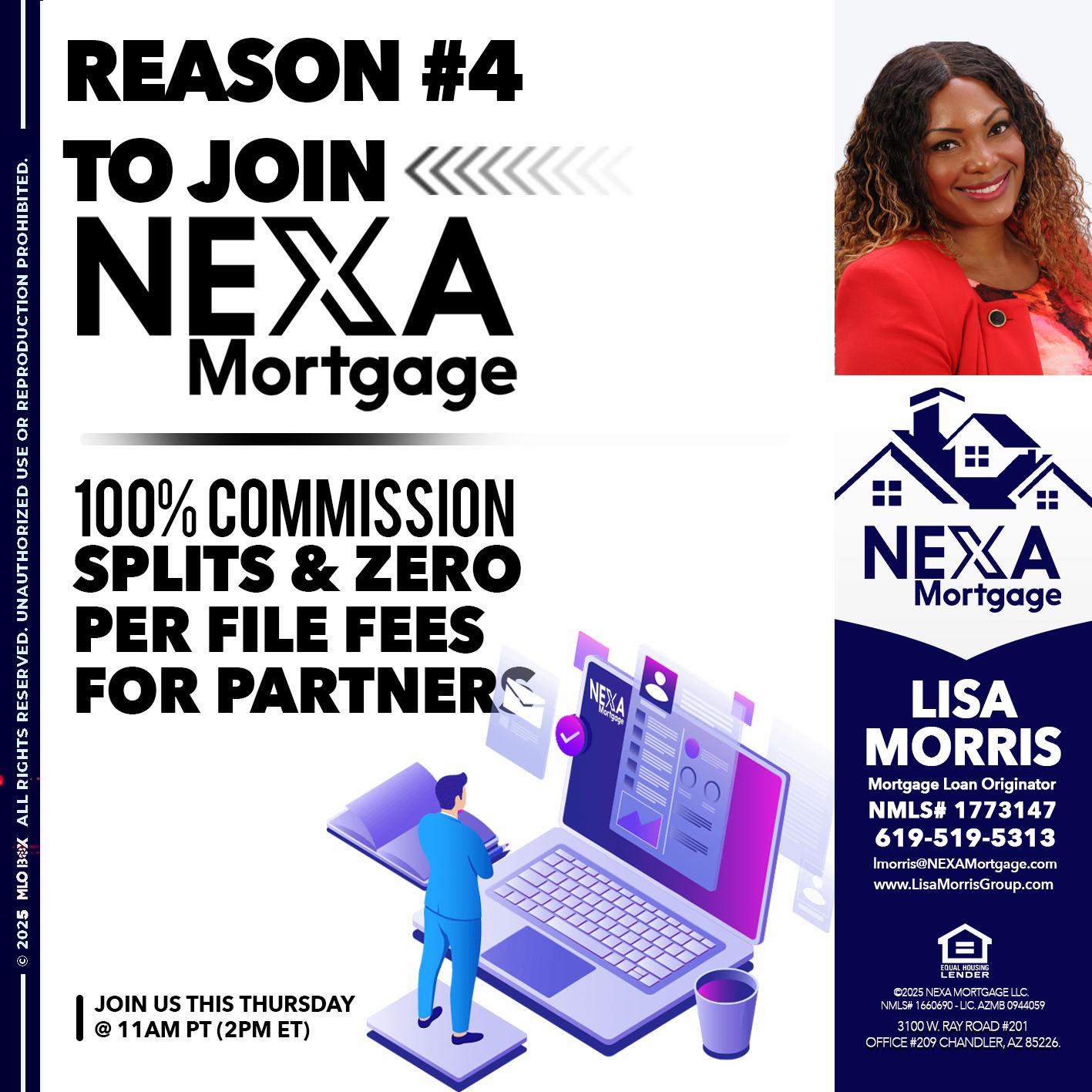 REASON 4 - Lisa Morris -Mortgage Loan Officer