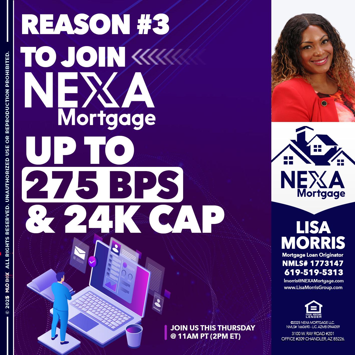 REASON 3 - Lisa Morris -Mortgage Loan Officer
