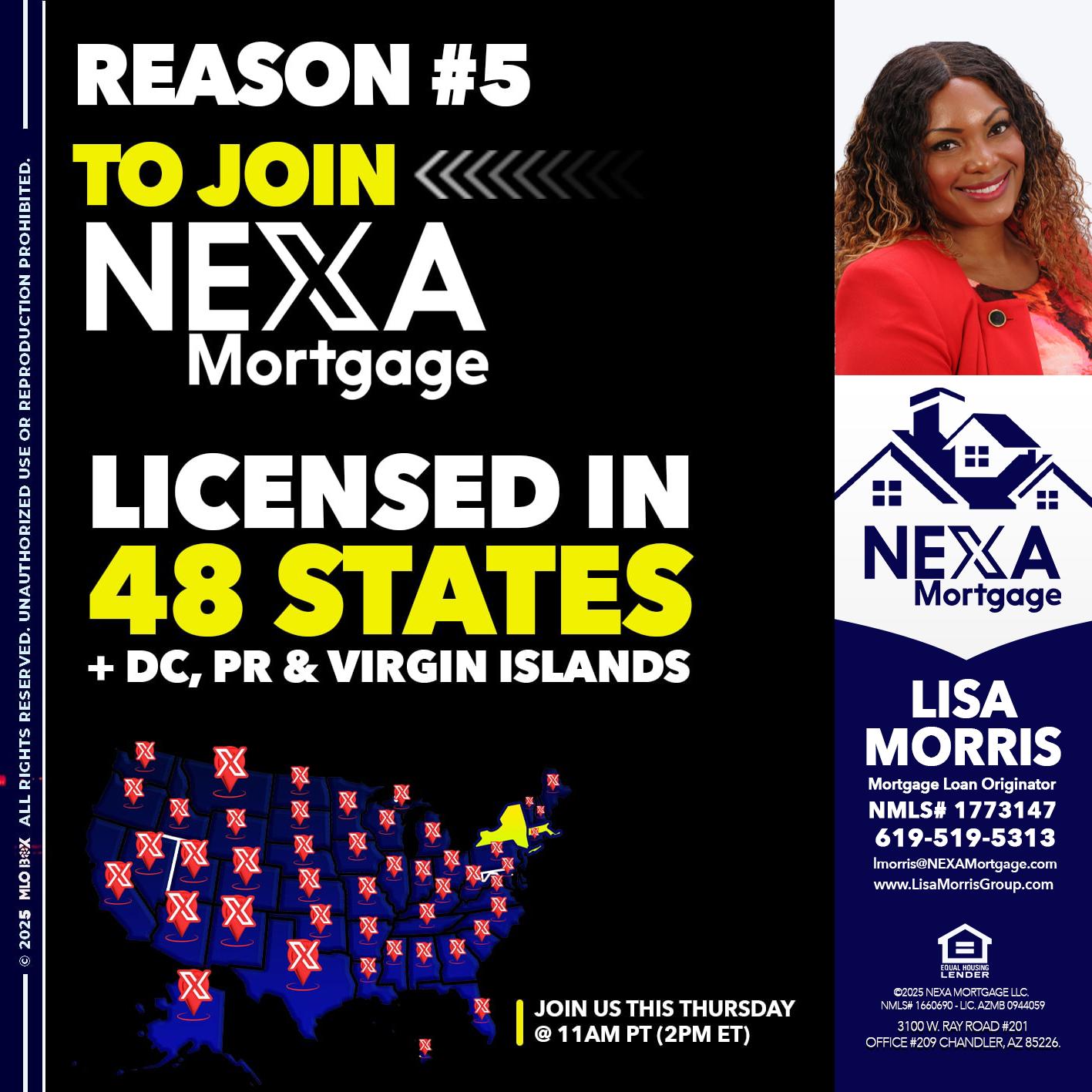 REASON 5 - Lisa Morris -Mortgage Loan Officer
