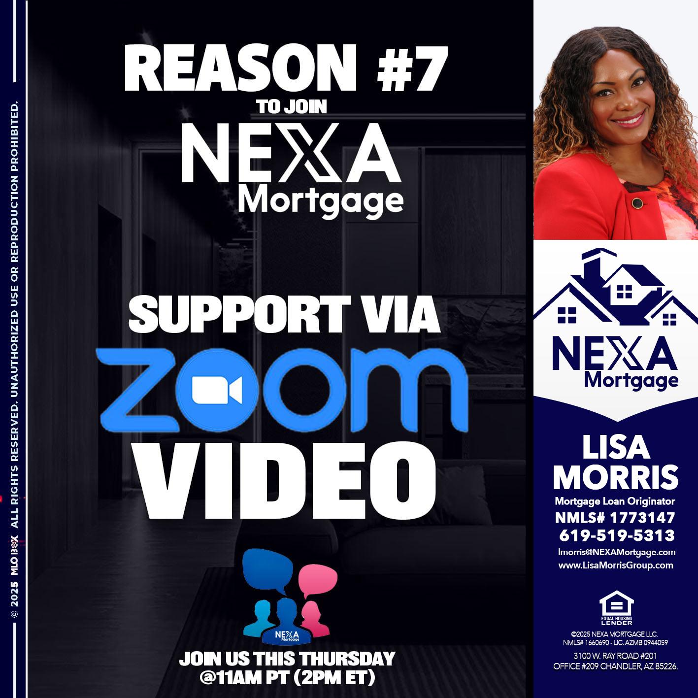 REASON 7 - Lisa Morris -Mortgage Loan Officer