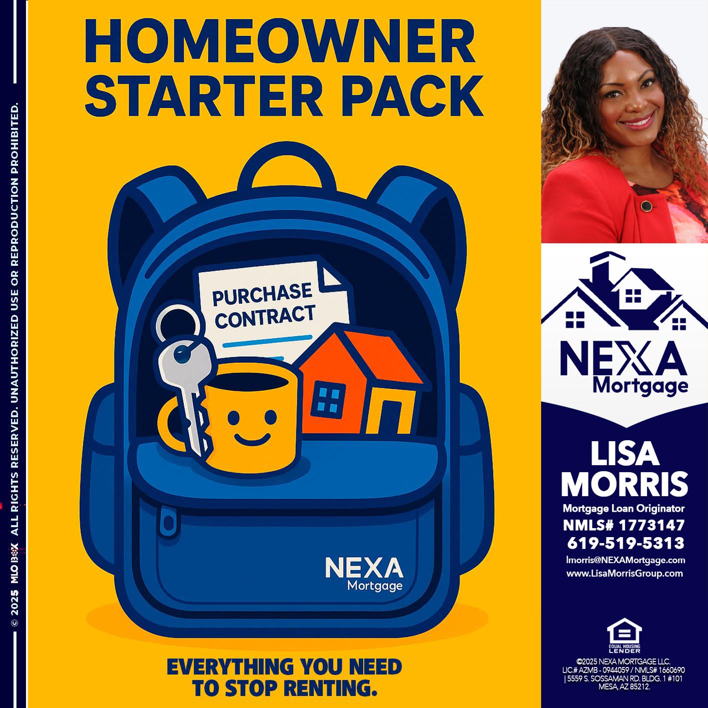 NEED A HOMEOWNER PACK.. - Lisa Morris -Mortgage Loan Officer