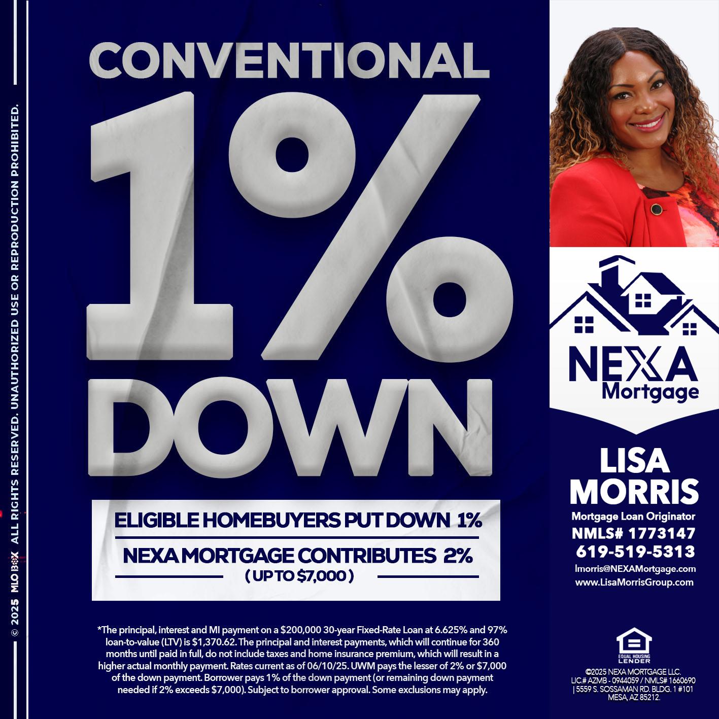 CONVENTIONAL - Lisa Morris -Mortgage Loan Officer