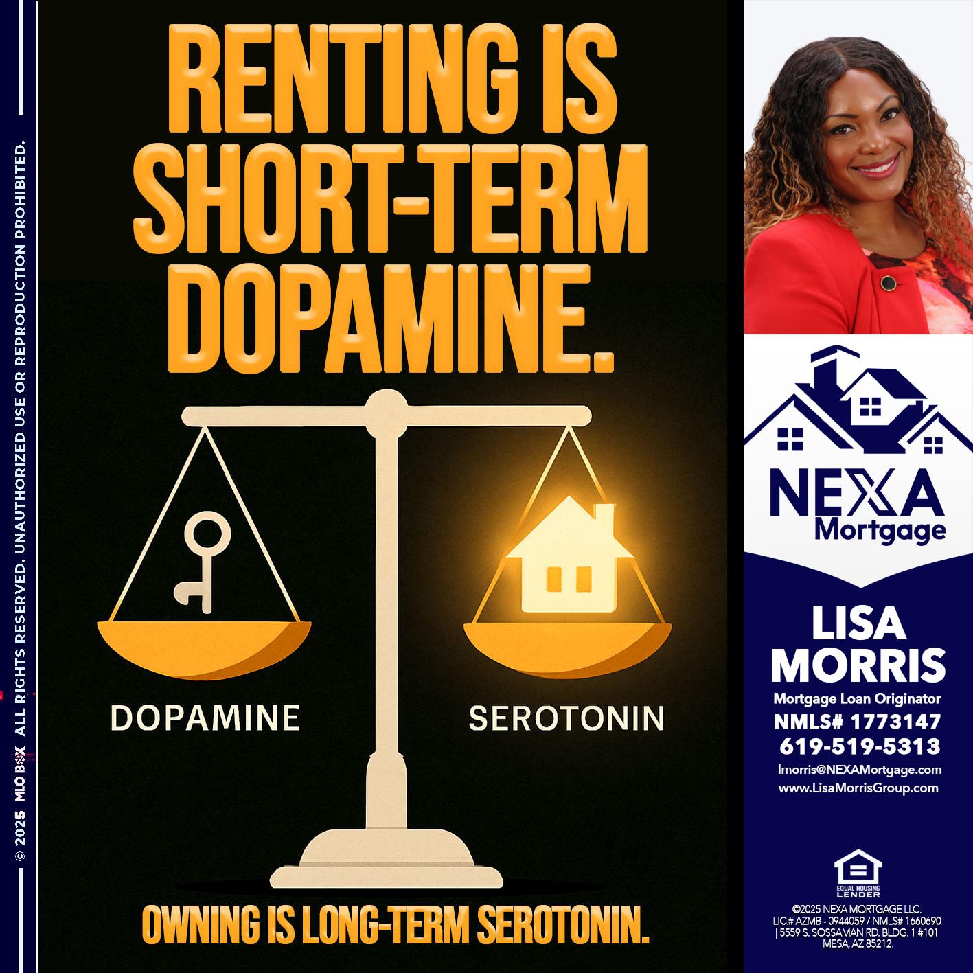 RENTING IS SHORT TERM - Lisa Morris -Mortgage Loan Officer