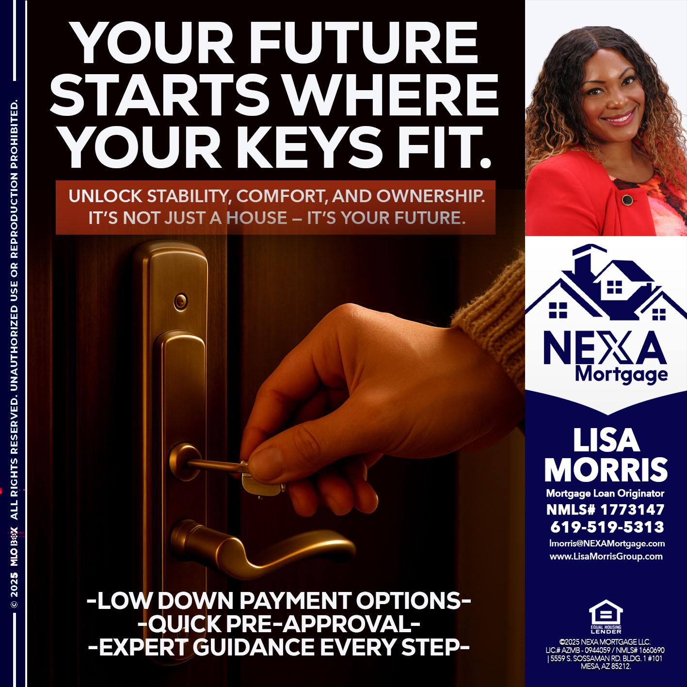 YOUR FUTURE - Lisa Morris -Mortgage Loan Officer
