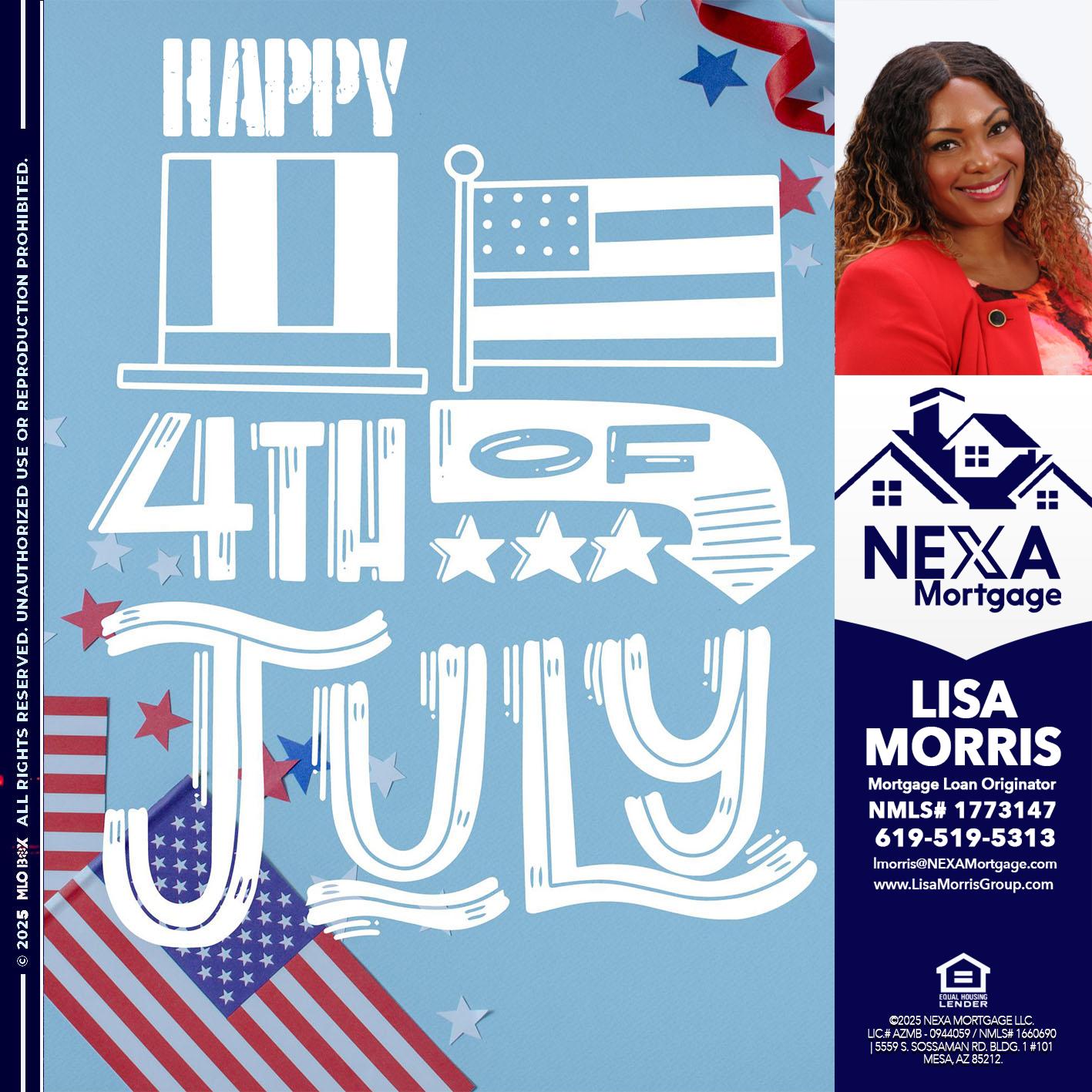 happy 4th of july - Lisa Morris -Mortgage Loan Officer