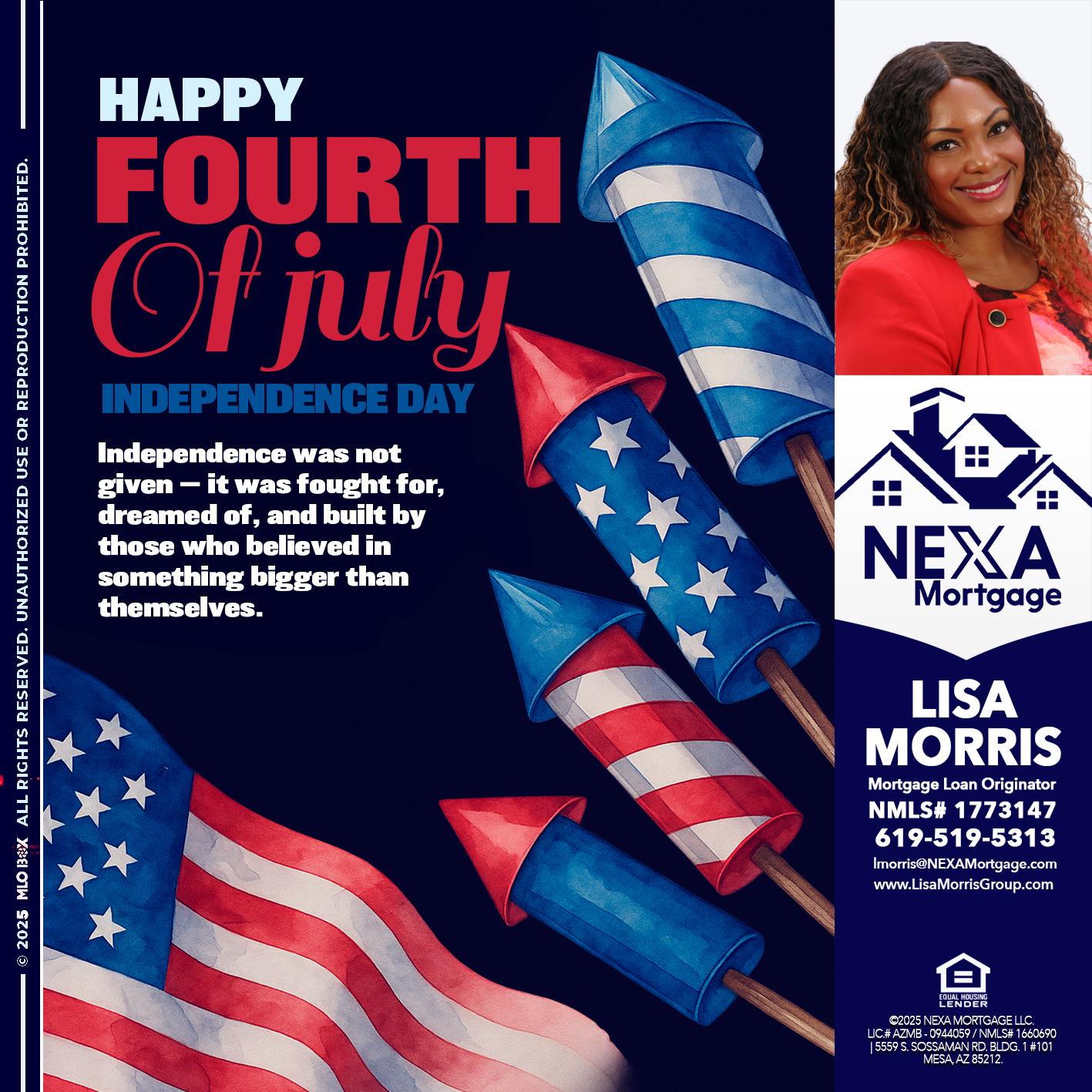 happy fourth - Lisa Morris -Mortgage Loan Officer