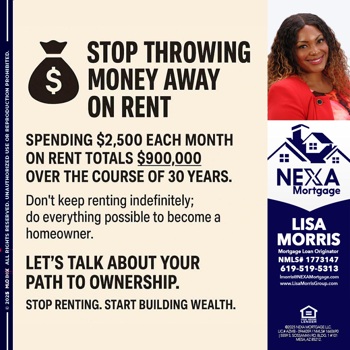 STOP THROWING - Lisa Morris -Mortgage Loan Officer