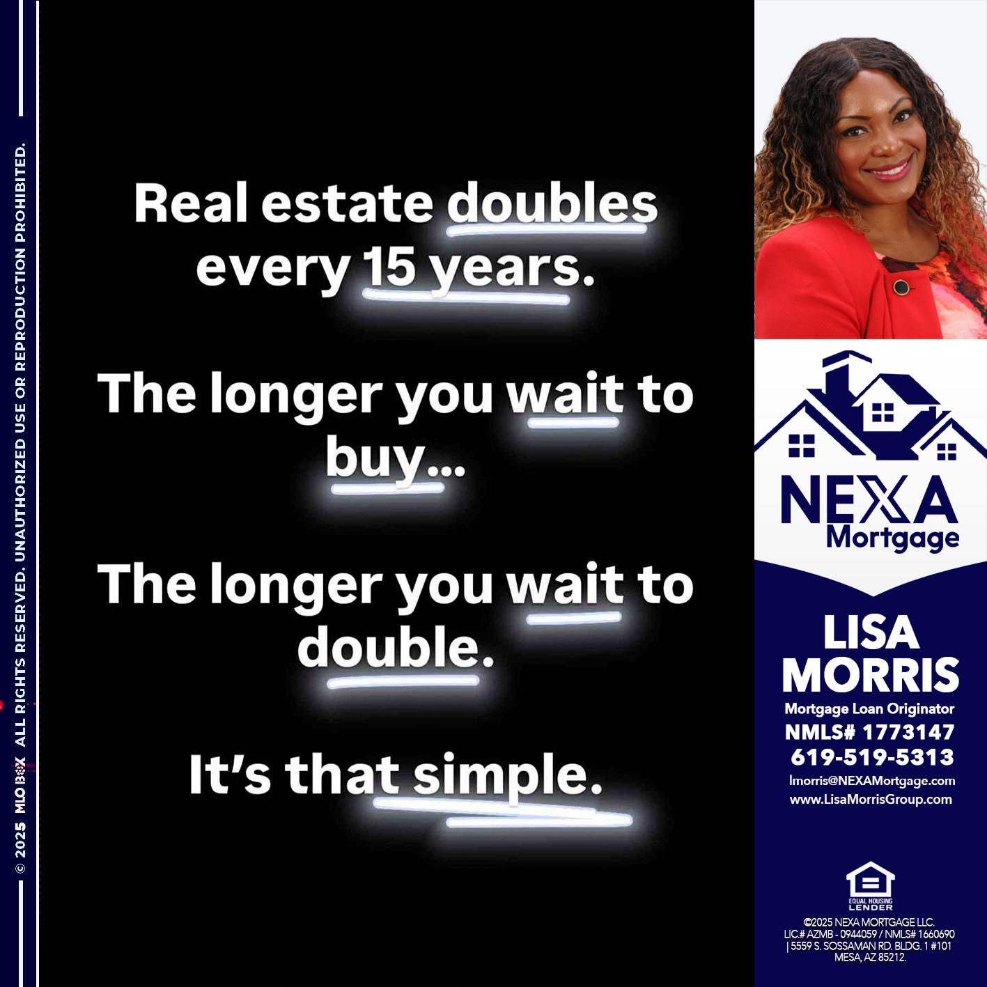 REAL ESTATE - Lisa Morris -Mortgage Loan Officer