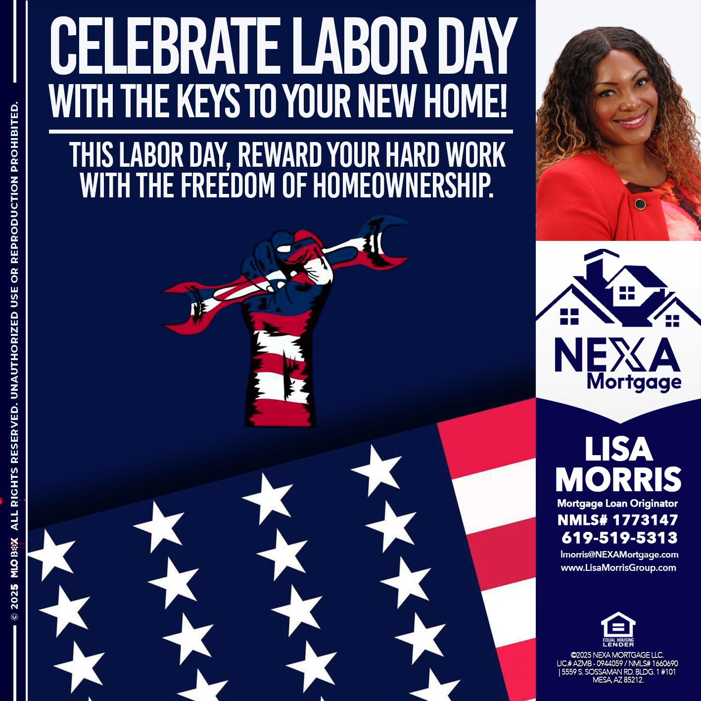 CELEBRATE LABOR DAY - Lisa Morris -Mortgage Loan Officer