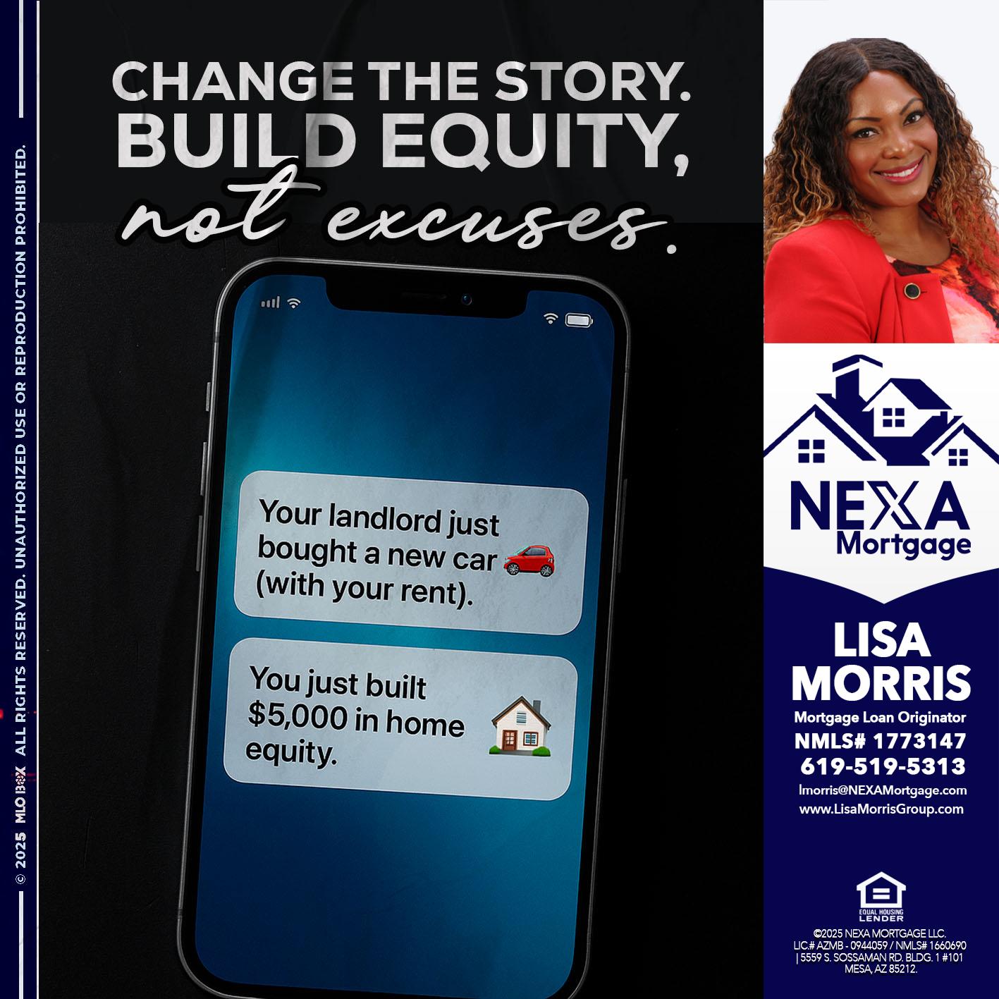 CHANGE THE HISTORY - Lisa Morris -Mortgage Loan Officer