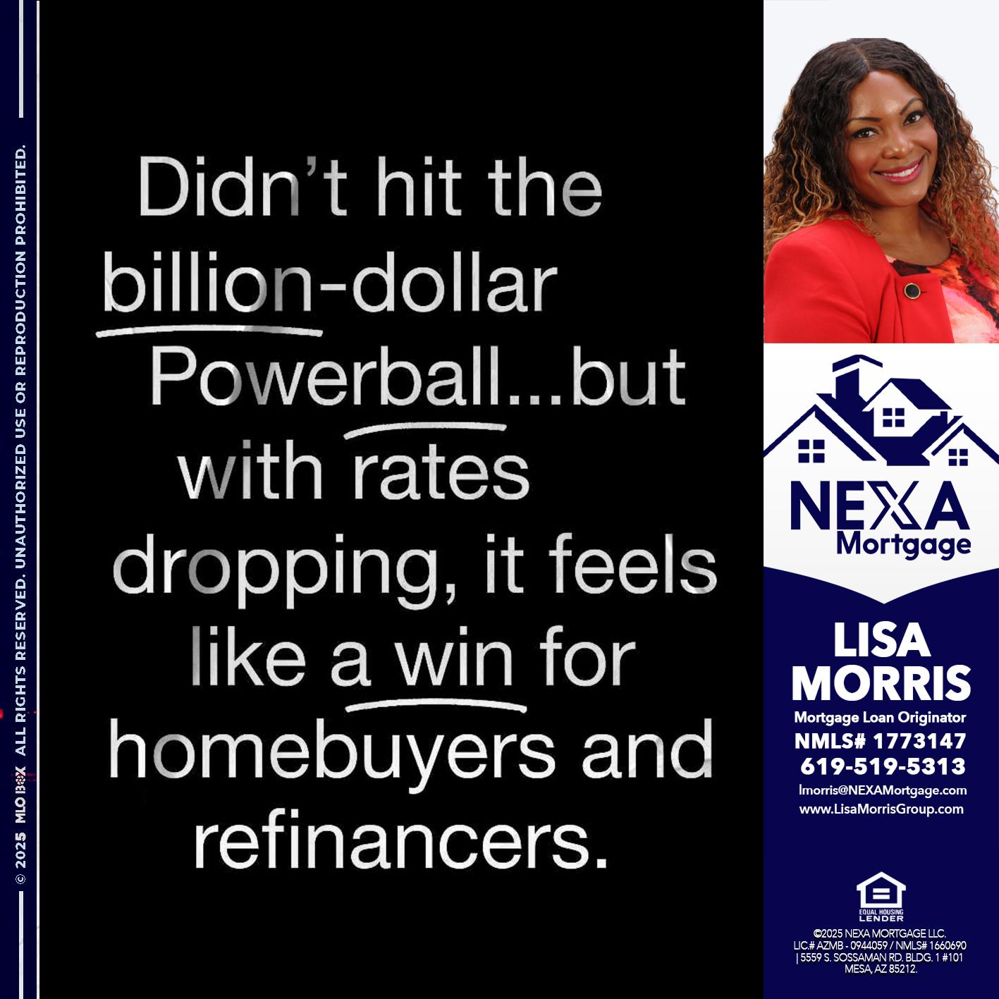 DIDNT HIT - Lisa Morris -Mortgage Loan Officer