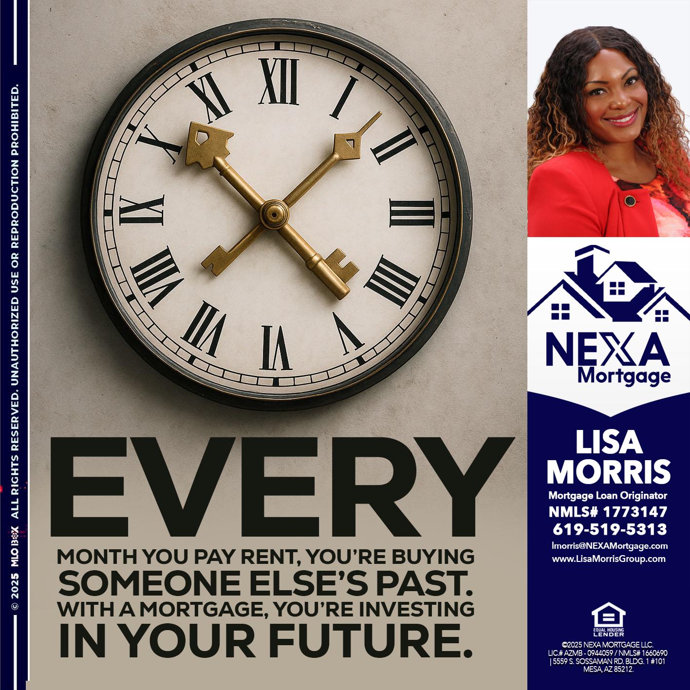 EVERY MONTH - Lisa Morris -Mortgage Loan Officer