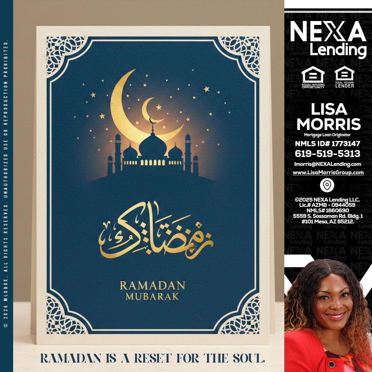 HAPPY RAMADAN - Lisa Morris -Mortgage Loan Officer