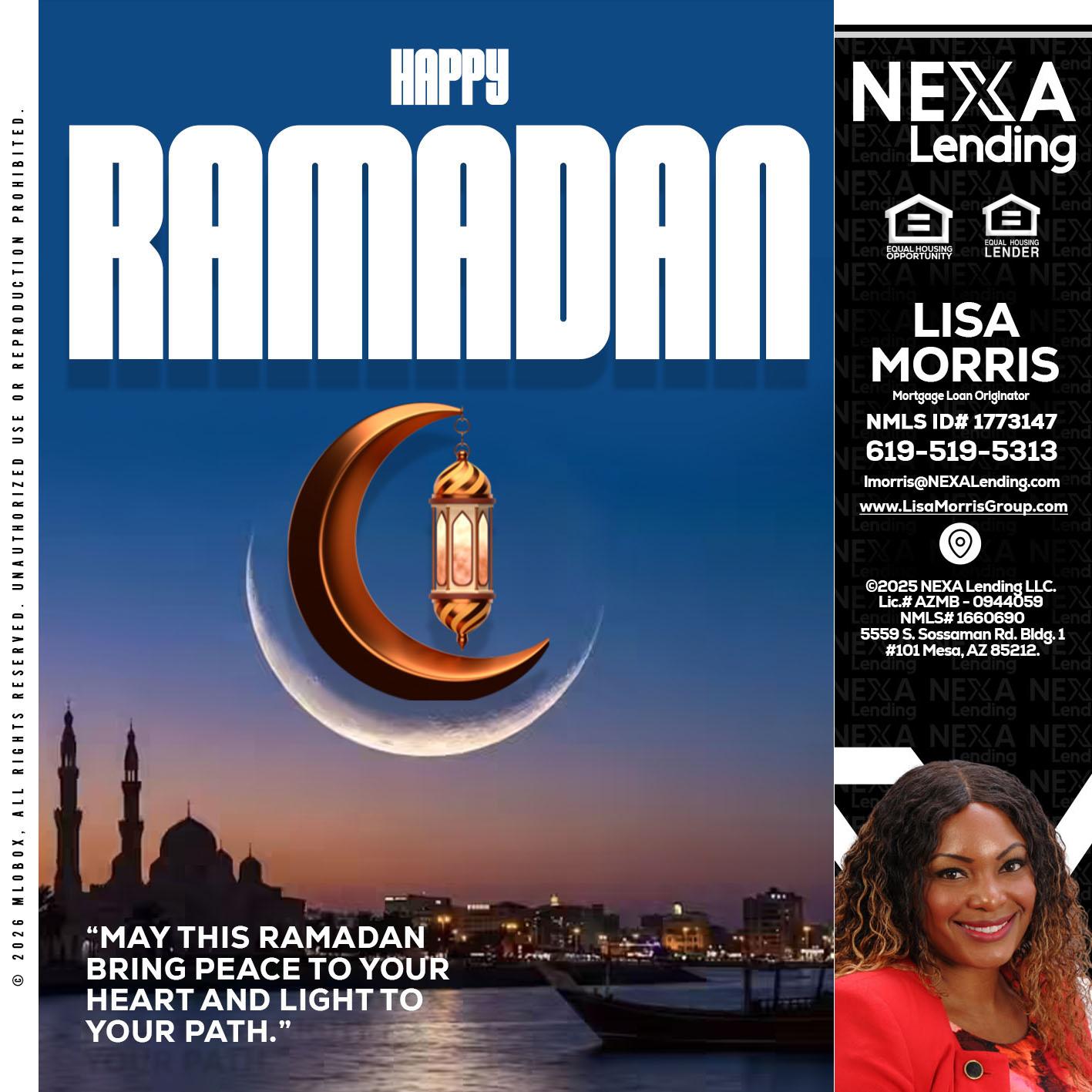 RAMADAN - Lisa Morris -Mortgage Loan Officer