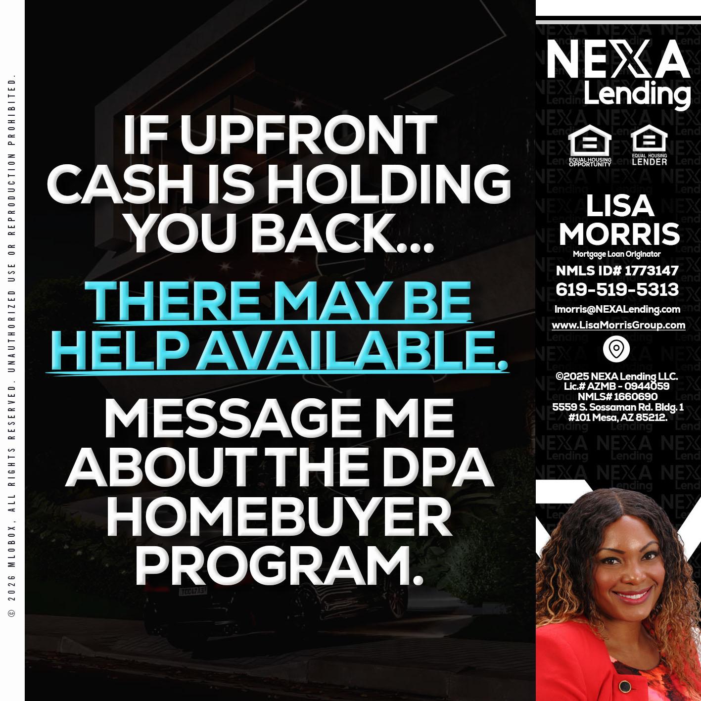 IF UPFRONT - Lisa Morris -Mortgage Loan Officer