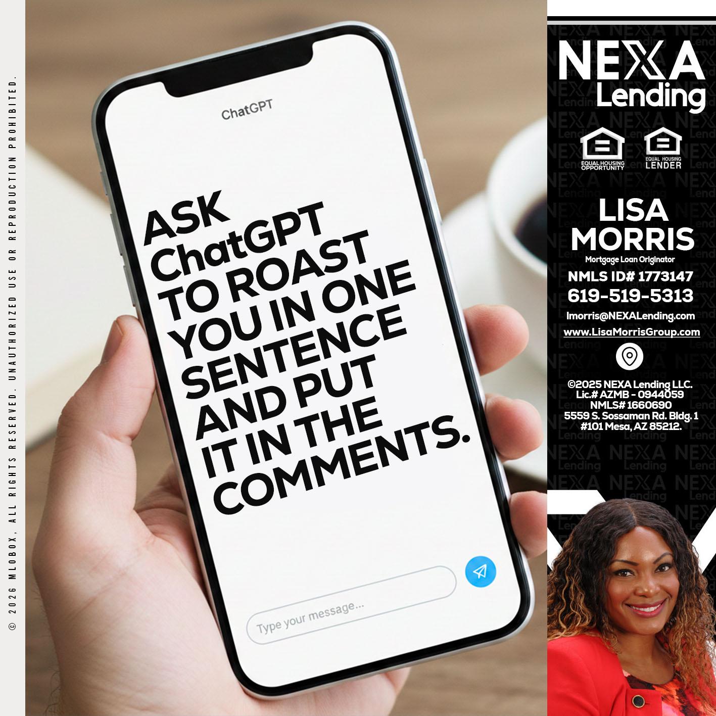 ask chatgpt - Lisa Morris -Mortgage Loan Officer