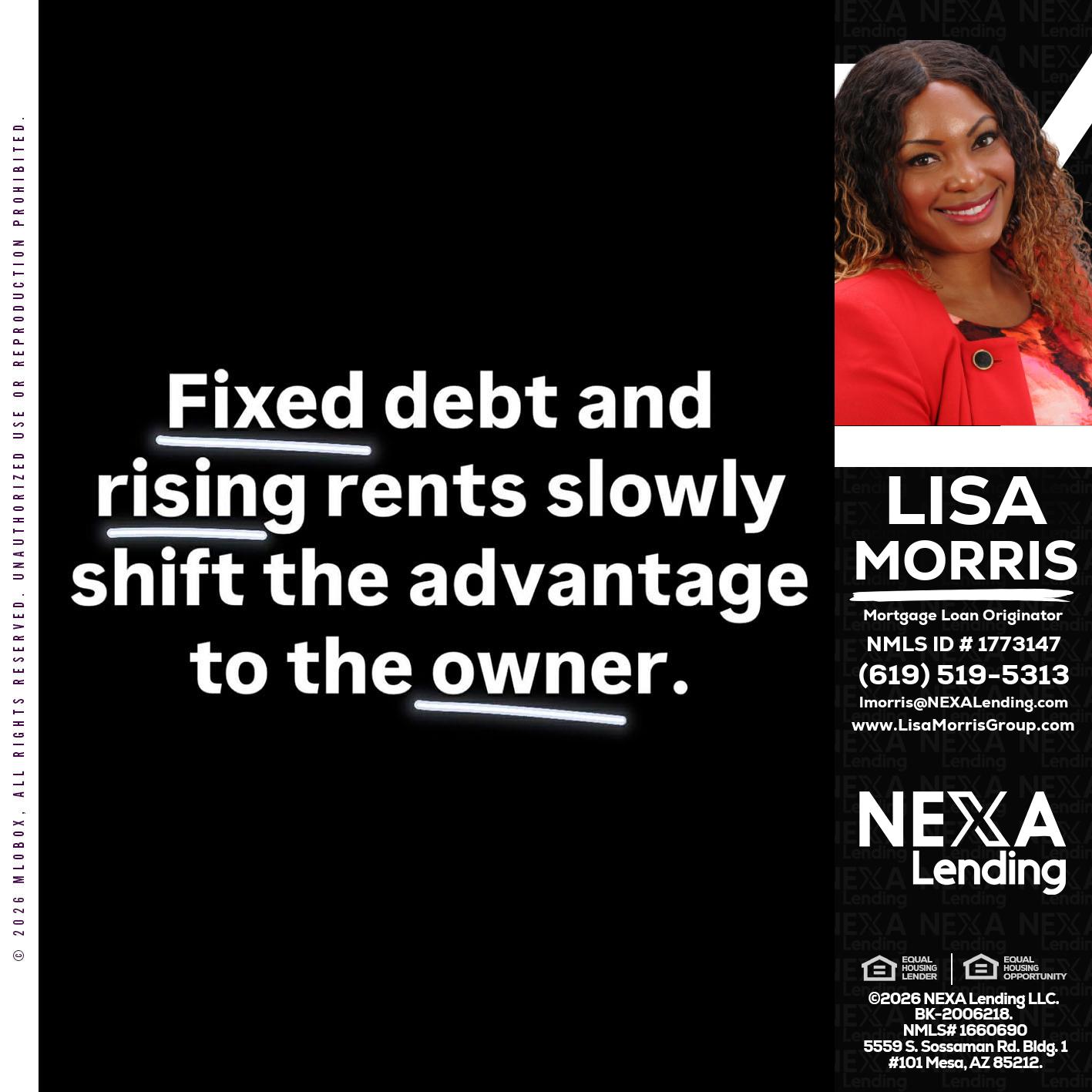 FIXED DEBT - Lisa Morris -Mortgage Loan Officer