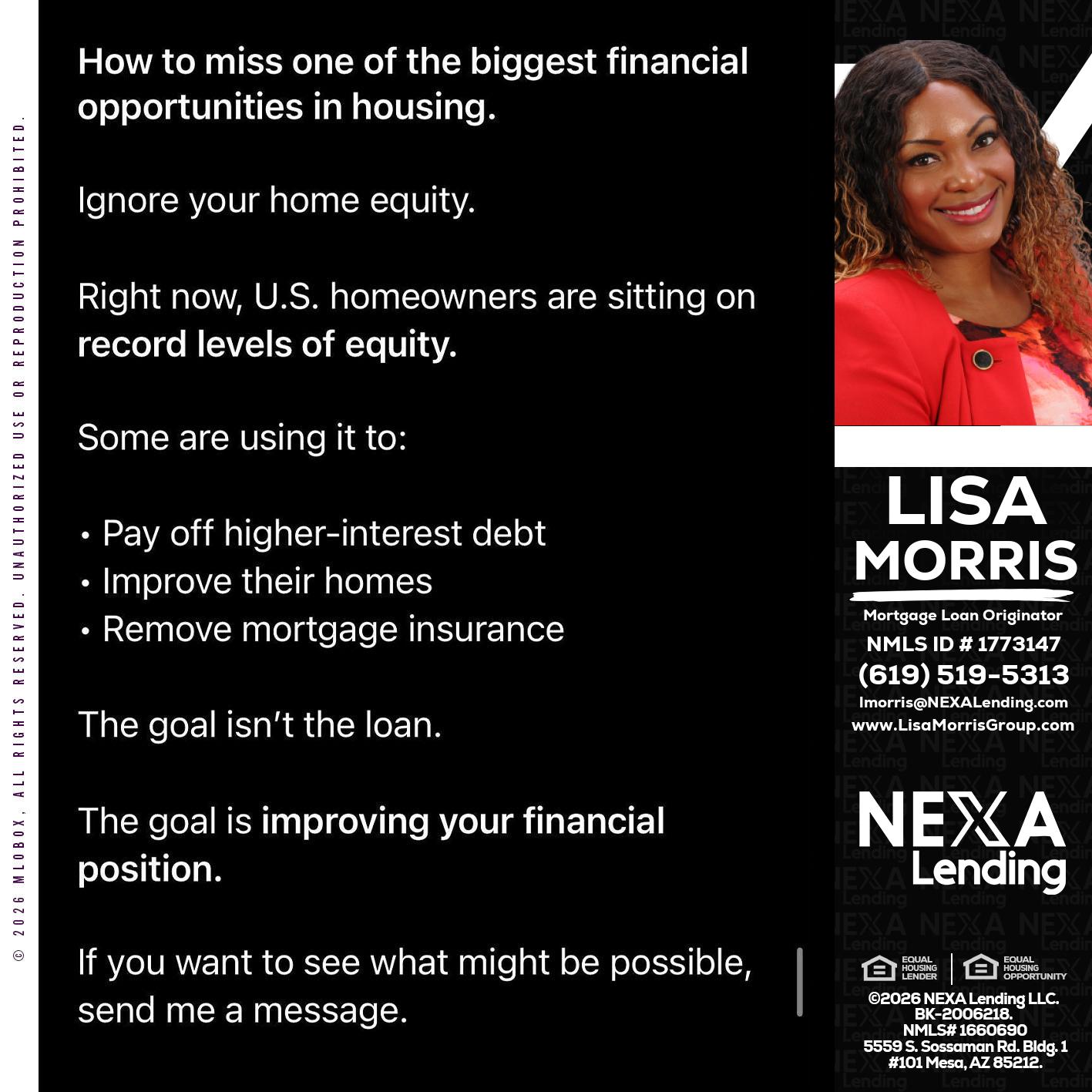 how to miss - Lisa Morris -Mortgage Loan Officer
