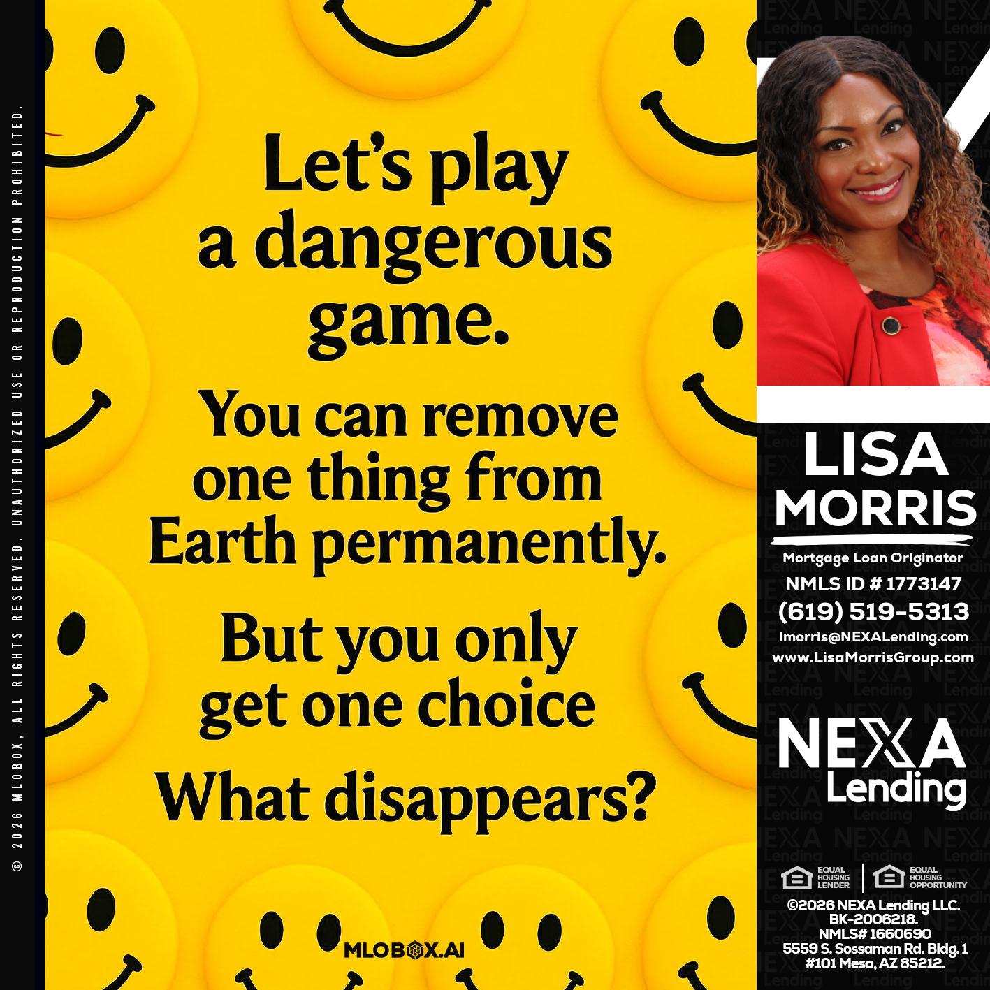 LETS PLAY - Lisa Morris -Mortgage Loan Officer