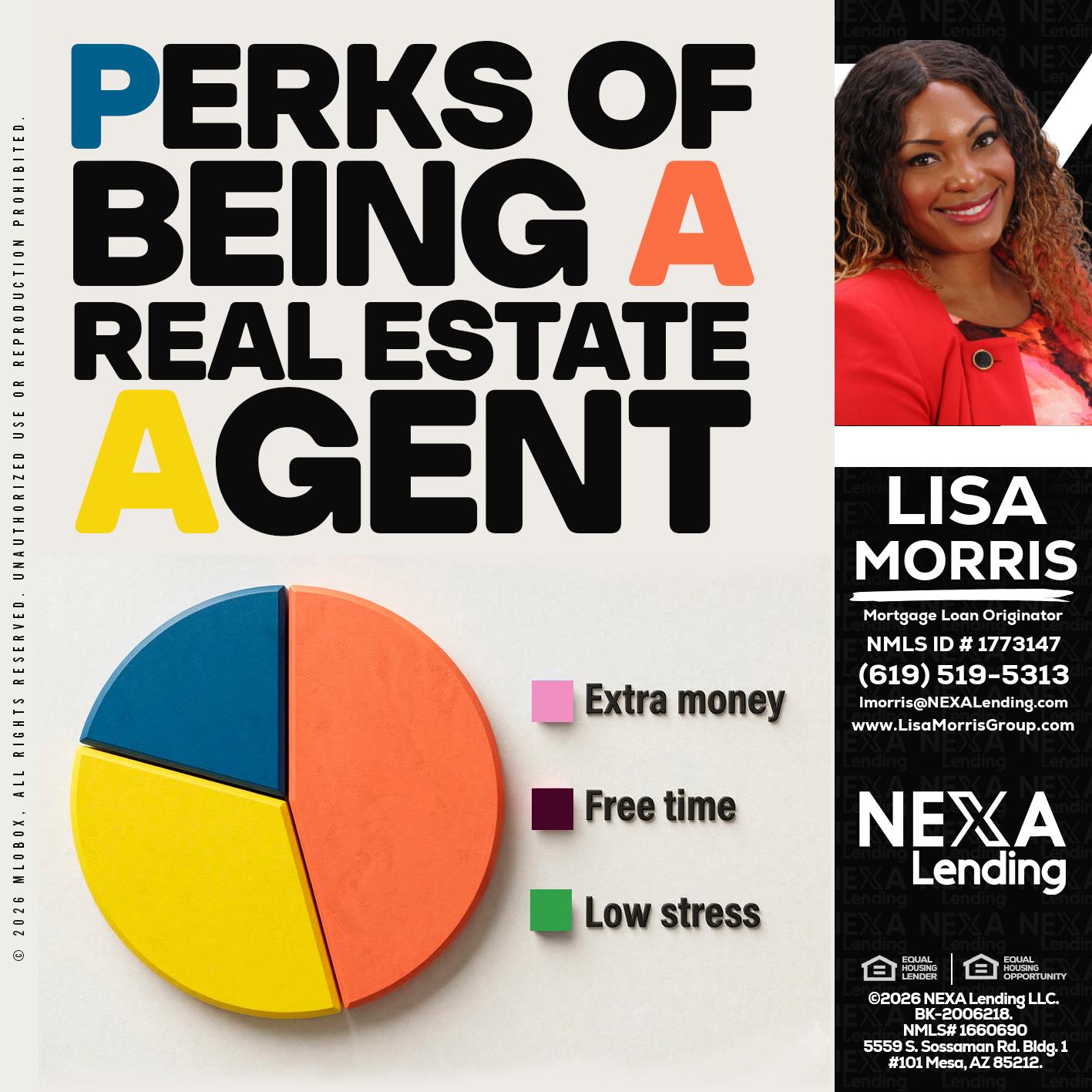 PERKS OF BEING - Lisa Morris -Mortgage Loan Officer
