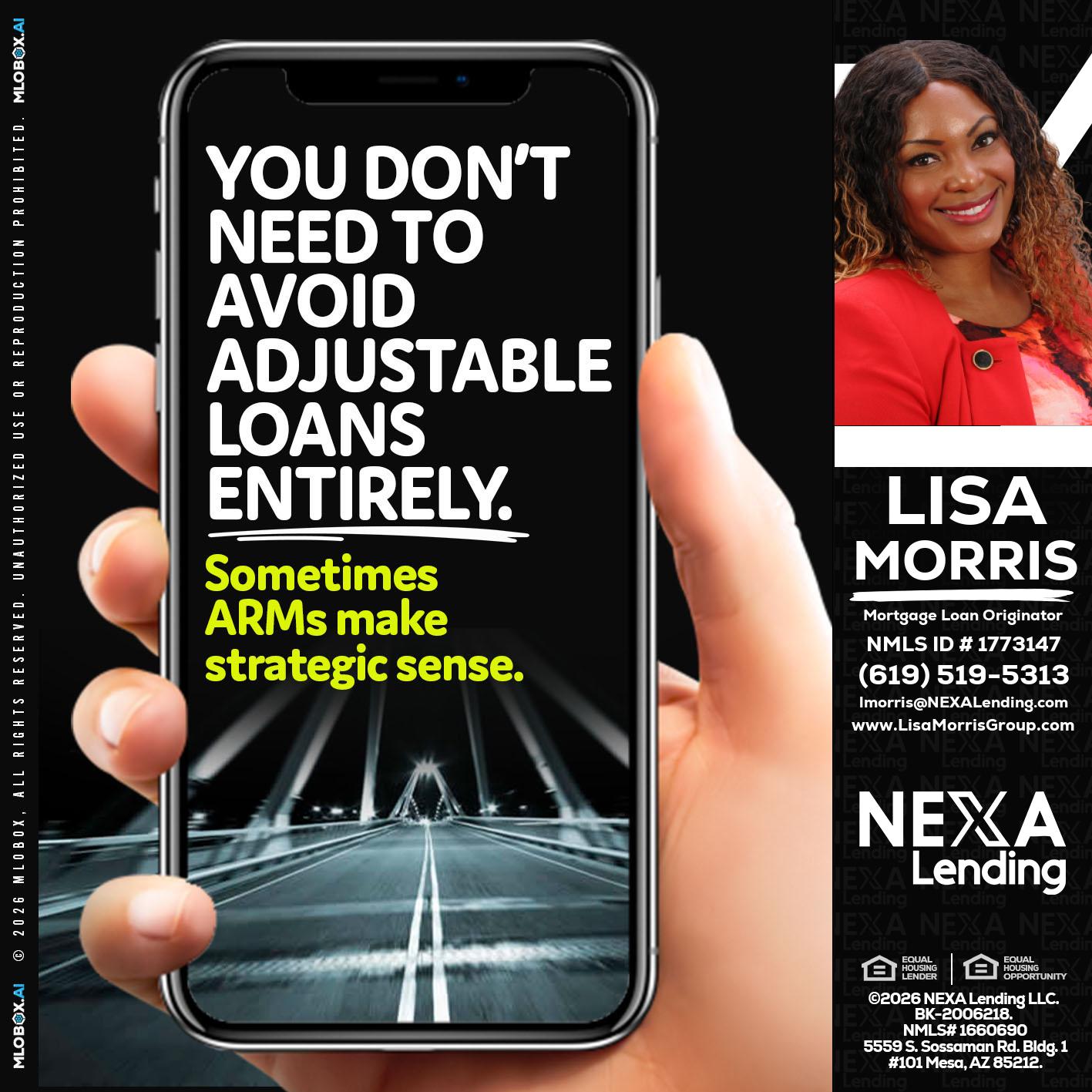 YOU DONT NEED - Lisa Morris -Mortgage Loan Officer