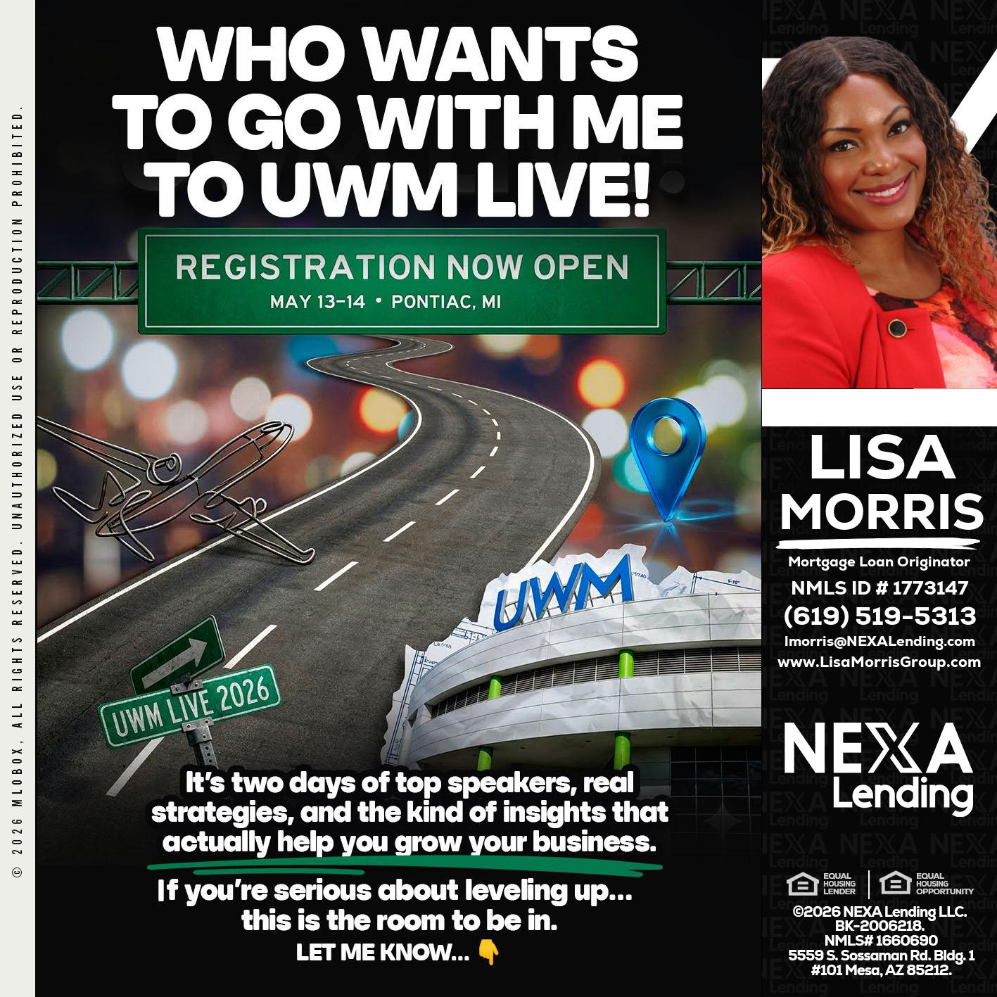 WHO WANTS - Lisa Morris -Mortgage Loan Officer