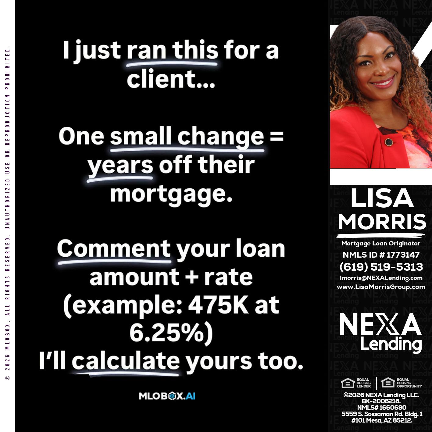 I JUST RAN - Lisa Morris -Mortgage Loan Officer