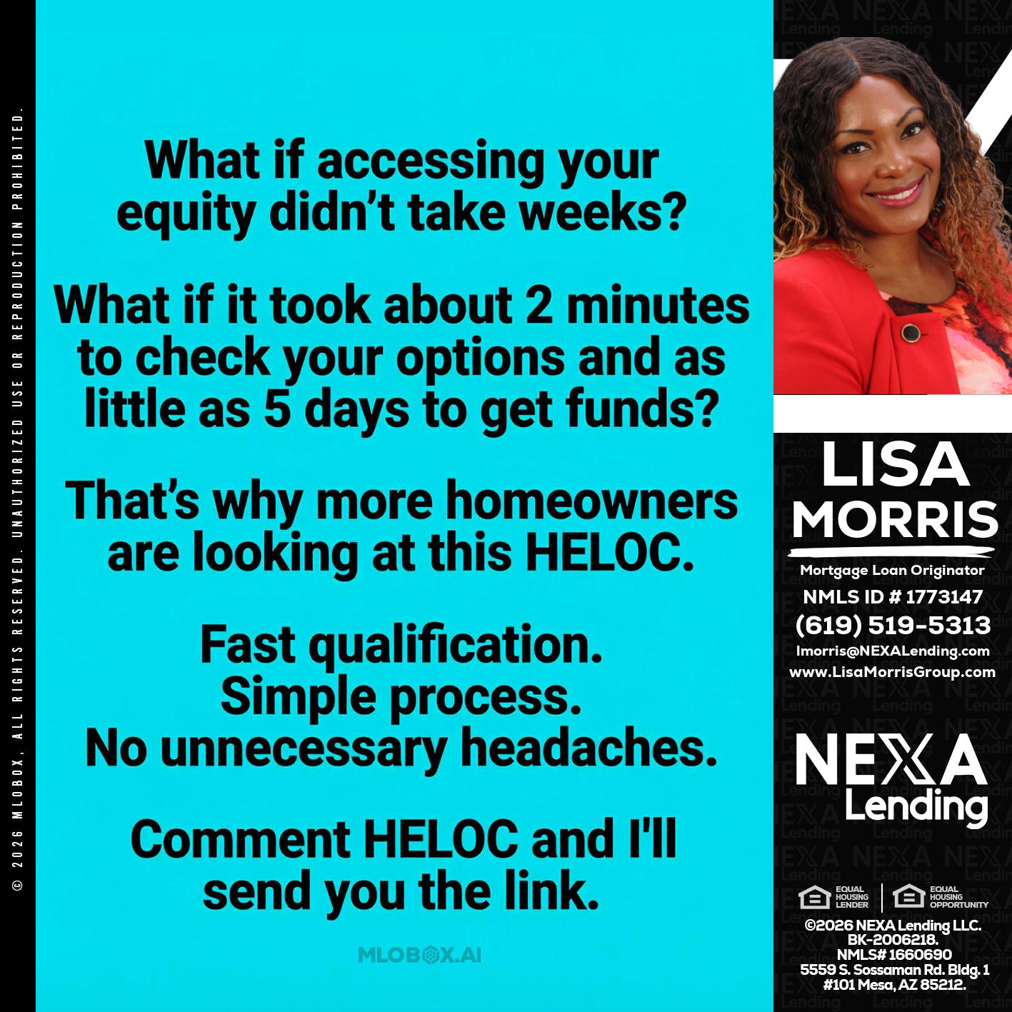 what if - Lisa Morris -Mortgage Loan Officer