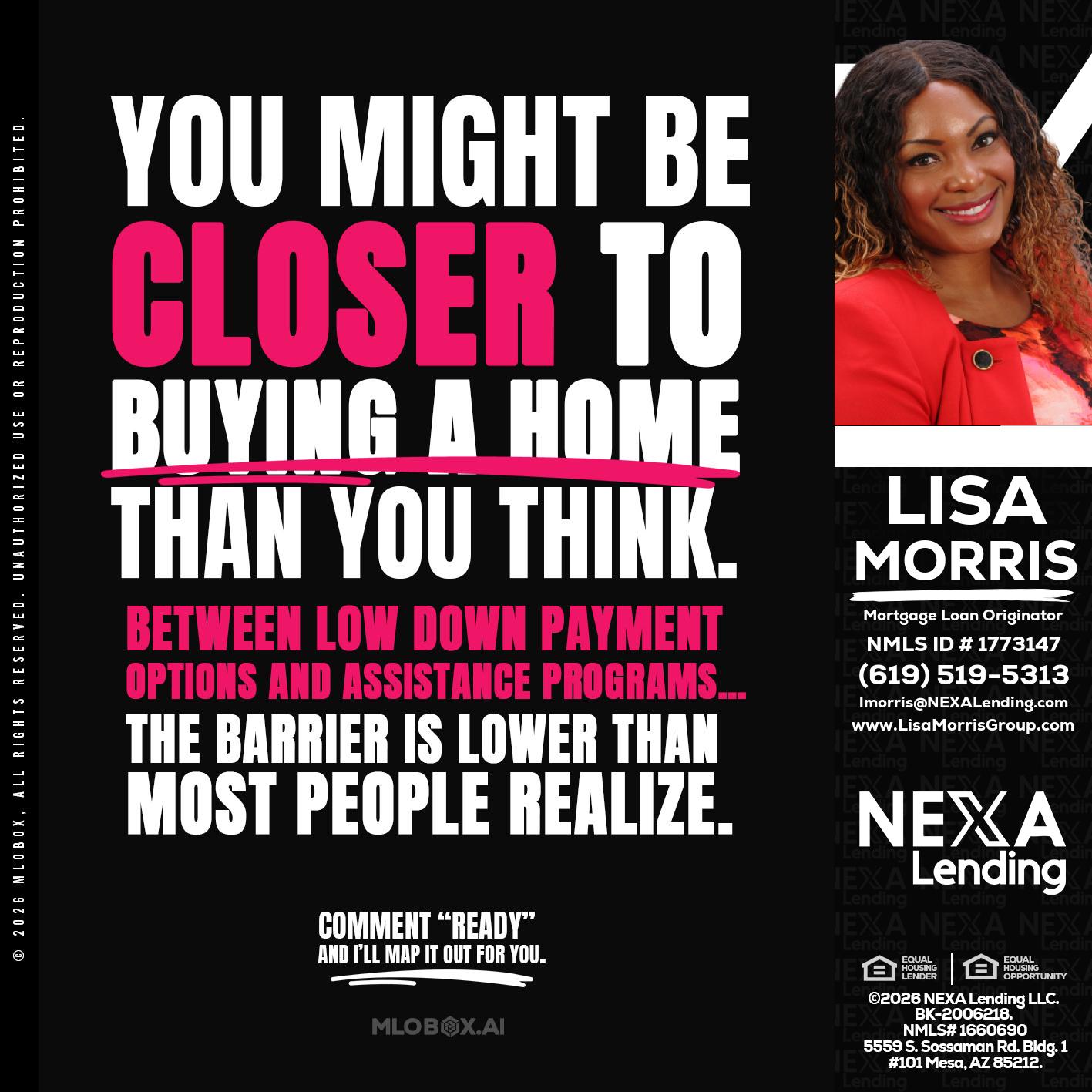 YOU MIGHT BE - Lisa Morris -Mortgage Loan Officer