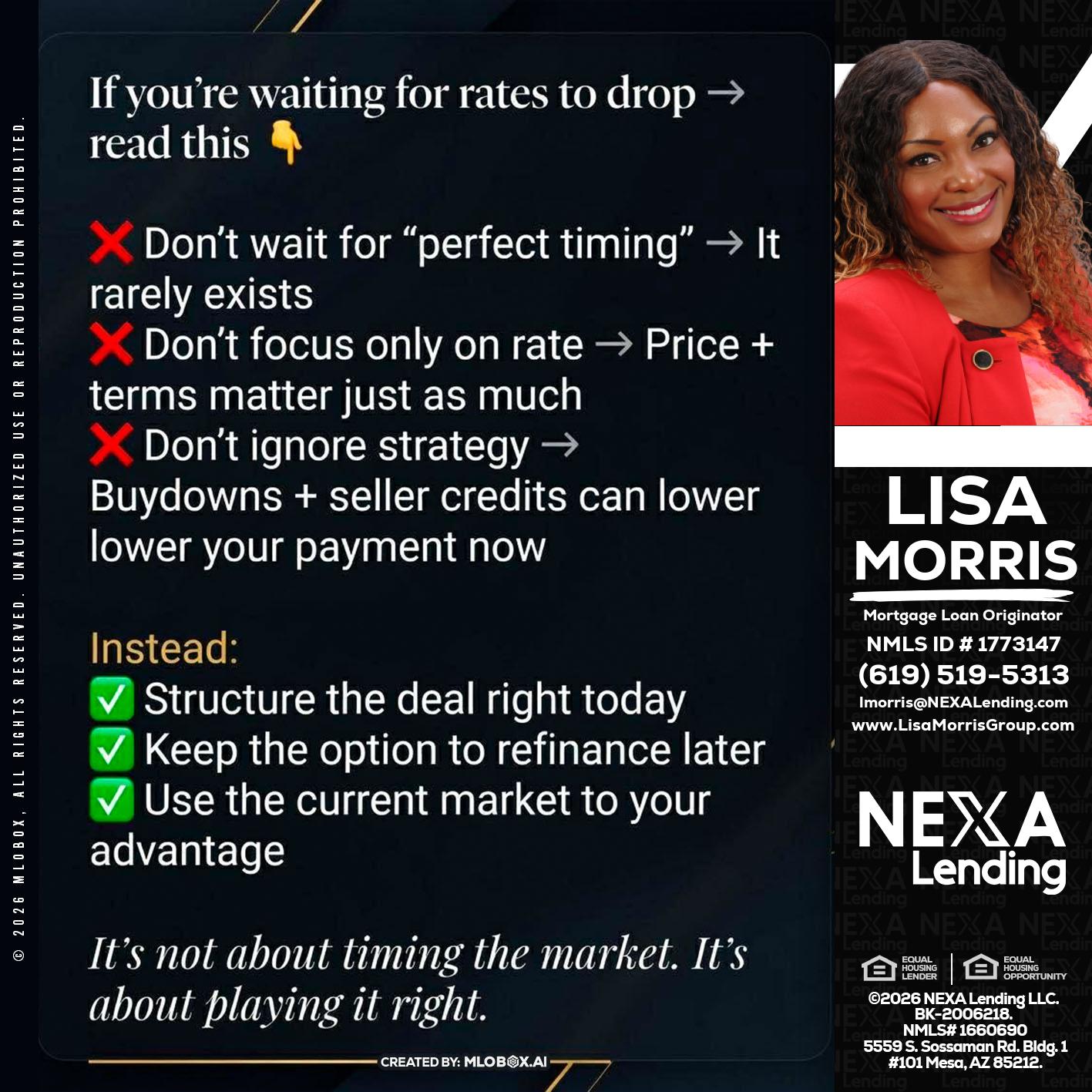 IF YOU ARE - Lisa Morris -Mortgage Loan Officer