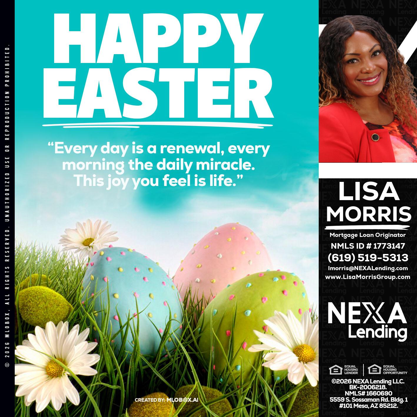 happy easter - Lisa Morris -Mortgage Loan Officer