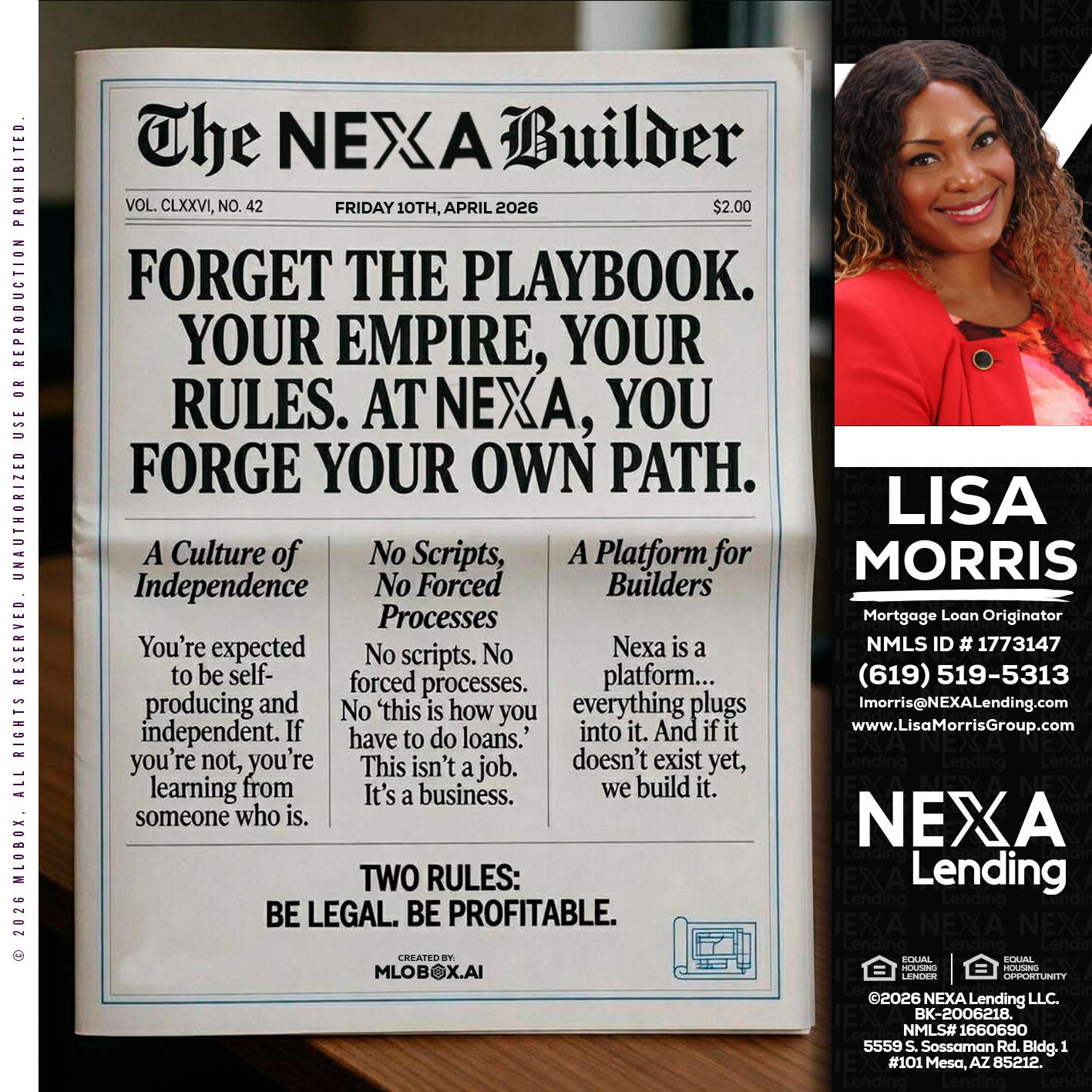 THE NEXA BUILDER - Lisa Morris -Mortgage Loan Officer