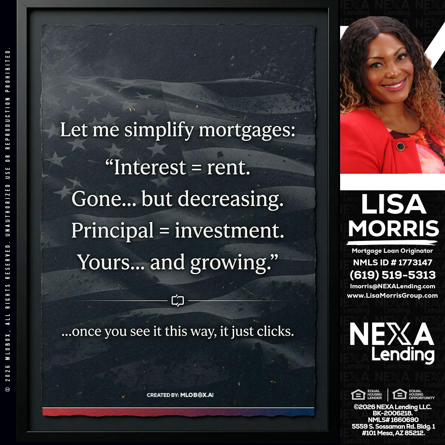 LET ME SIMPLIFY - Lisa Morris -Mortgage Loan Officer