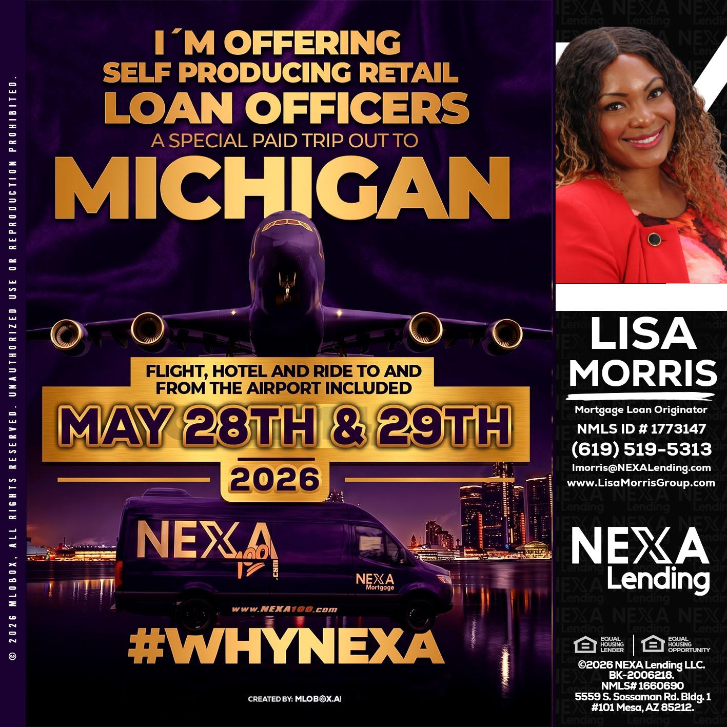 MICHIGAN - Lisa Morris -Mortgage Loan Officer