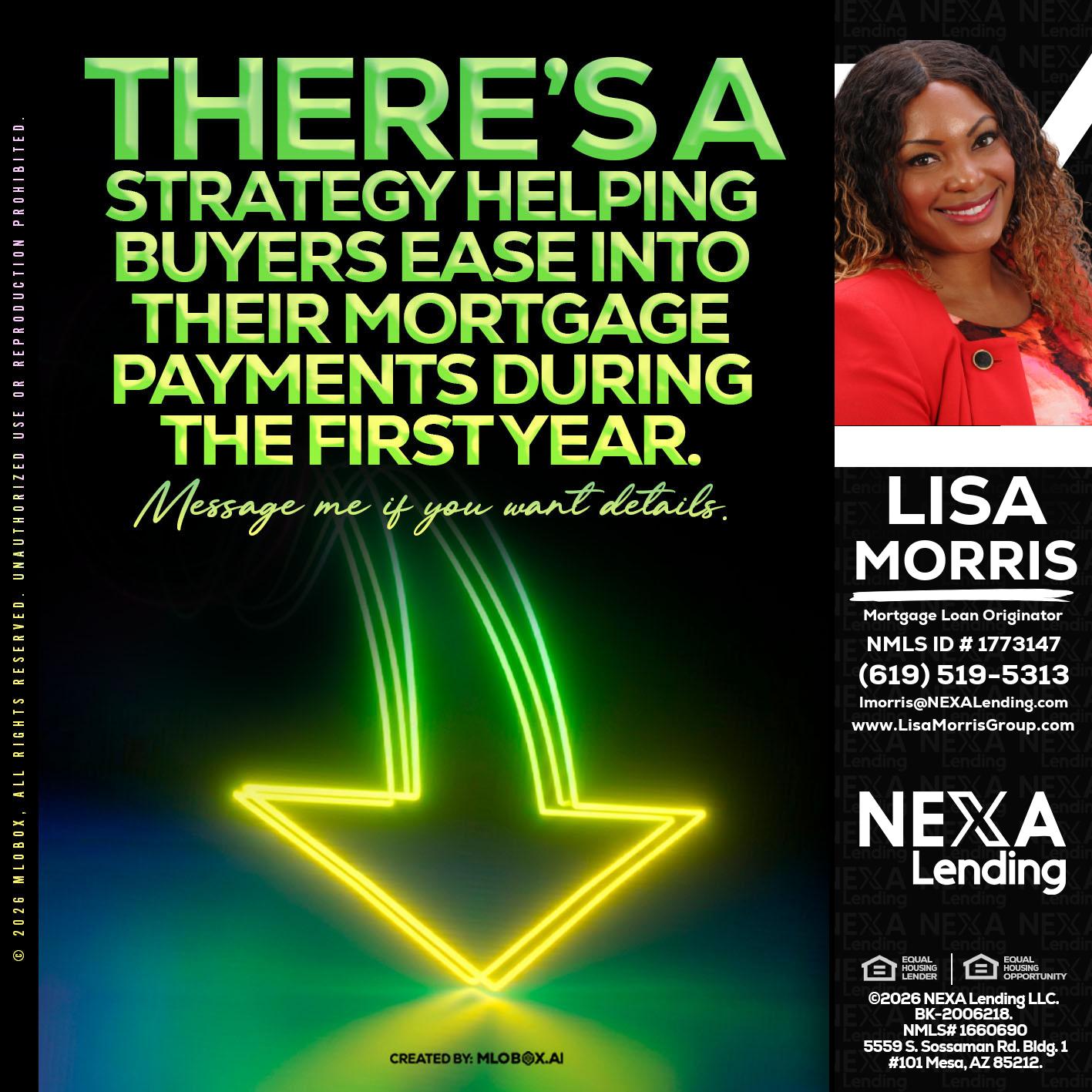 THERES A STATEGY - Lisa Morris -Mortgage Loan Officer