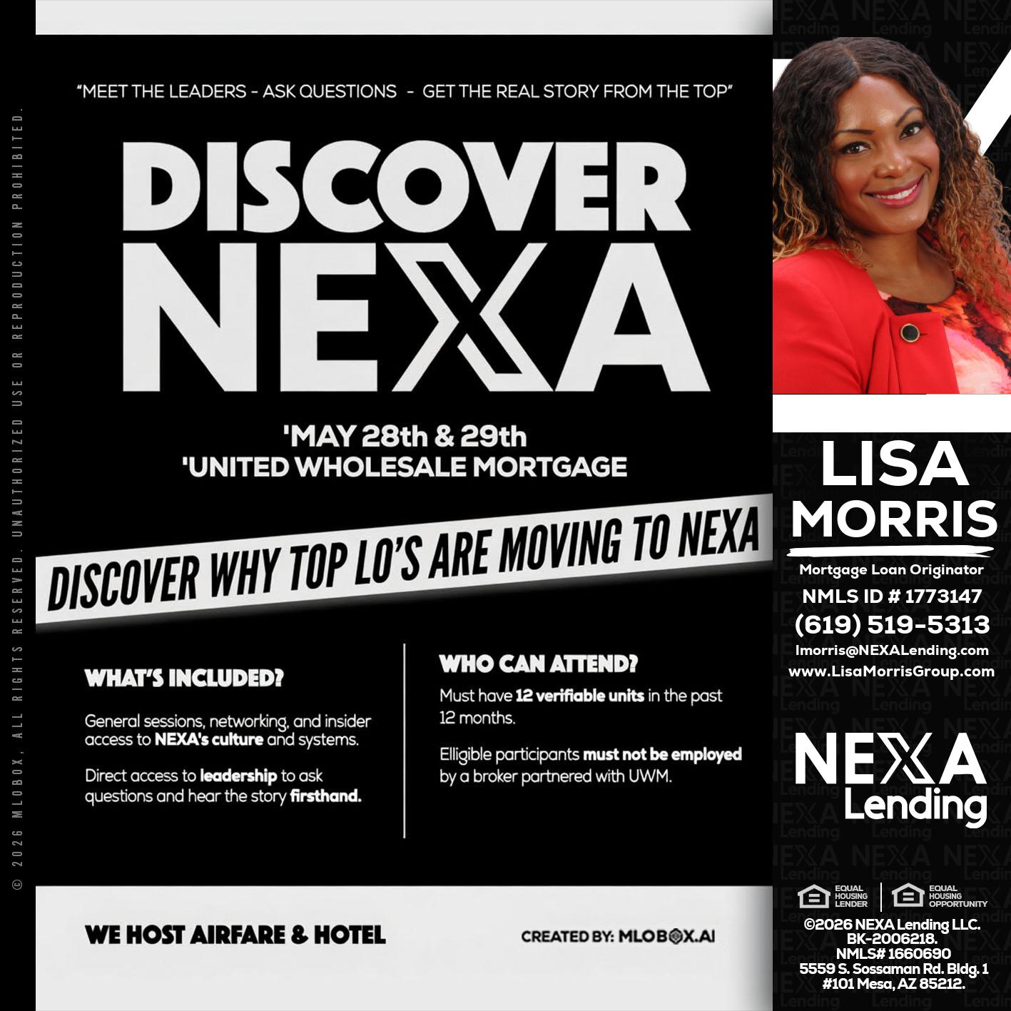DISCOVER NEXA - Lisa Morris -Mortgage Loan Officer