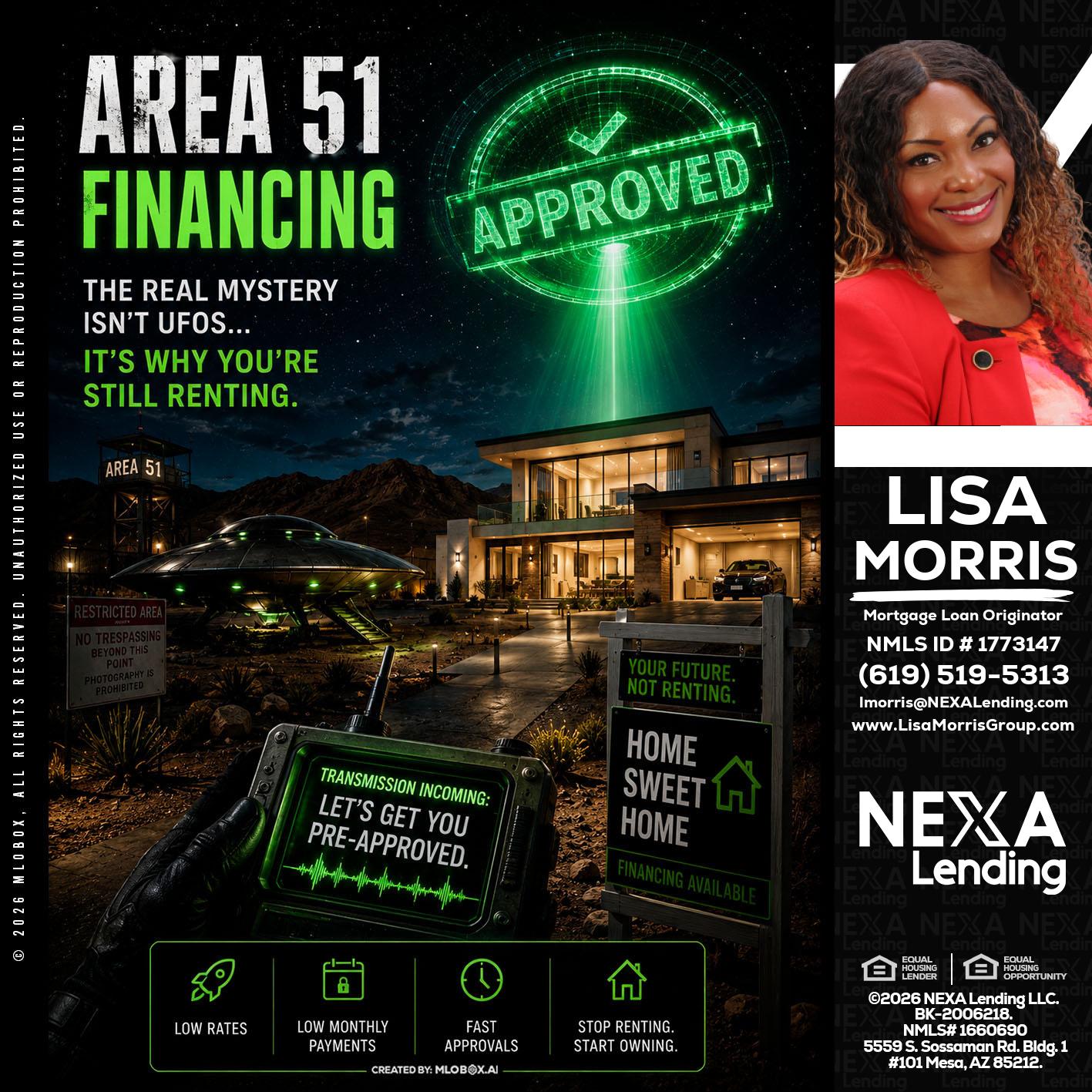 AREA 51 - Lisa Morris -Mortgage Loan Officer