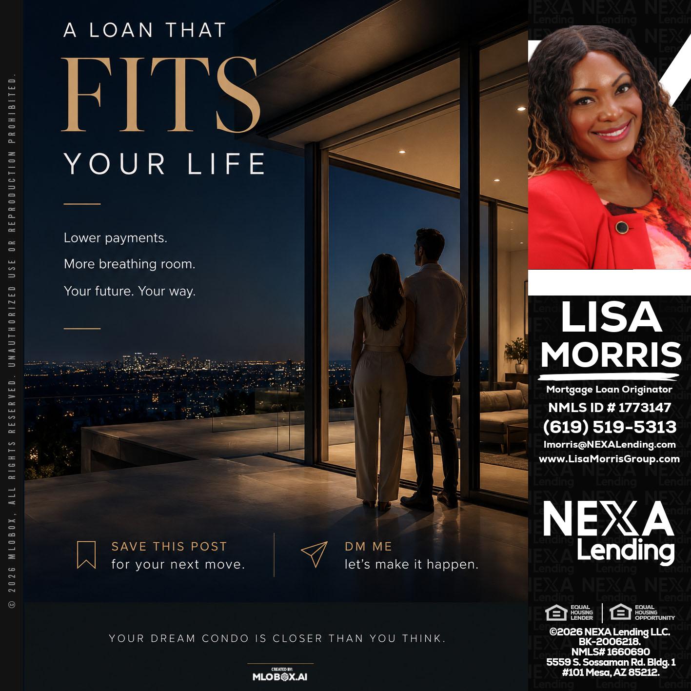 LOANS THAT FIT - Lisa Morris -Mortgage Loan Officer