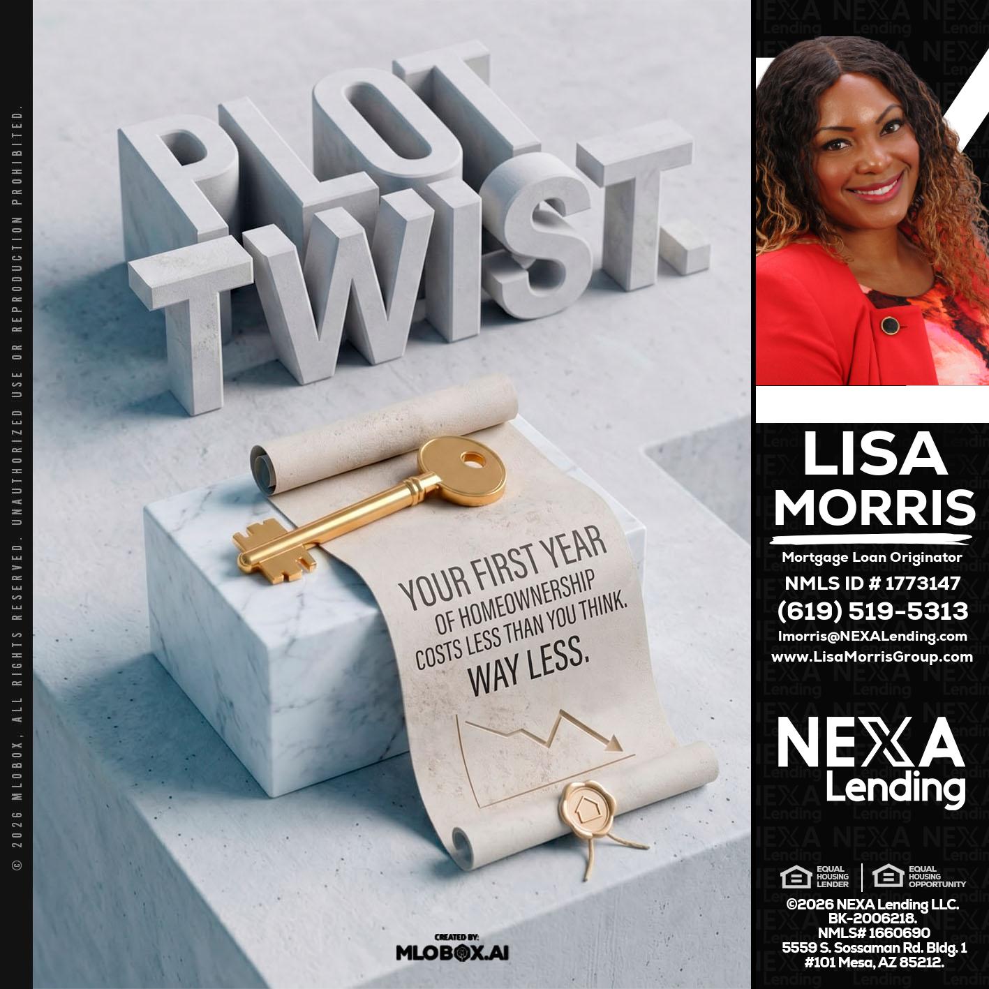 PLOT TWIST - Lisa Morris -Mortgage Loan Officer