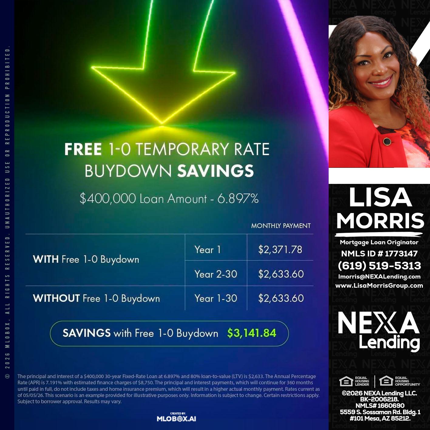 BUYDOWN - Lisa Morris -Mortgage Loan Officer