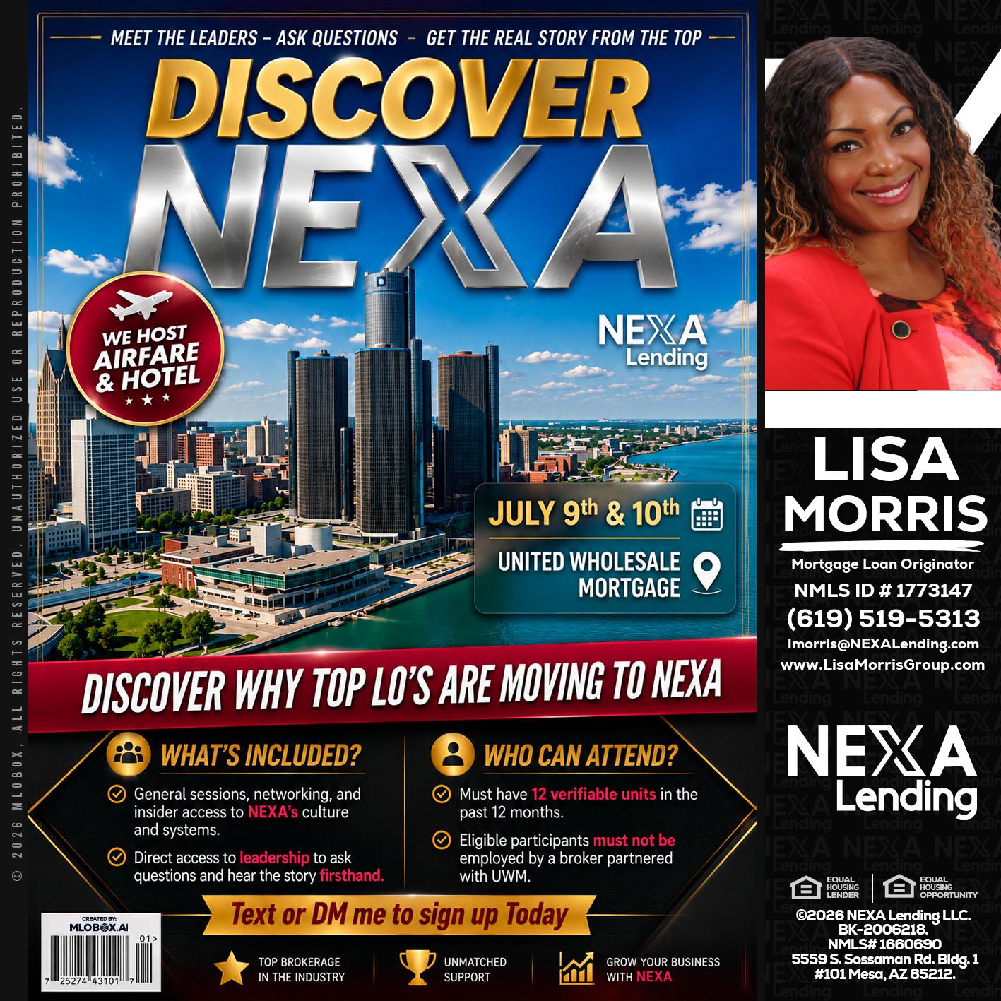 DISCOVER NEXA - Lisa Morris -Mortgage Loan Officer