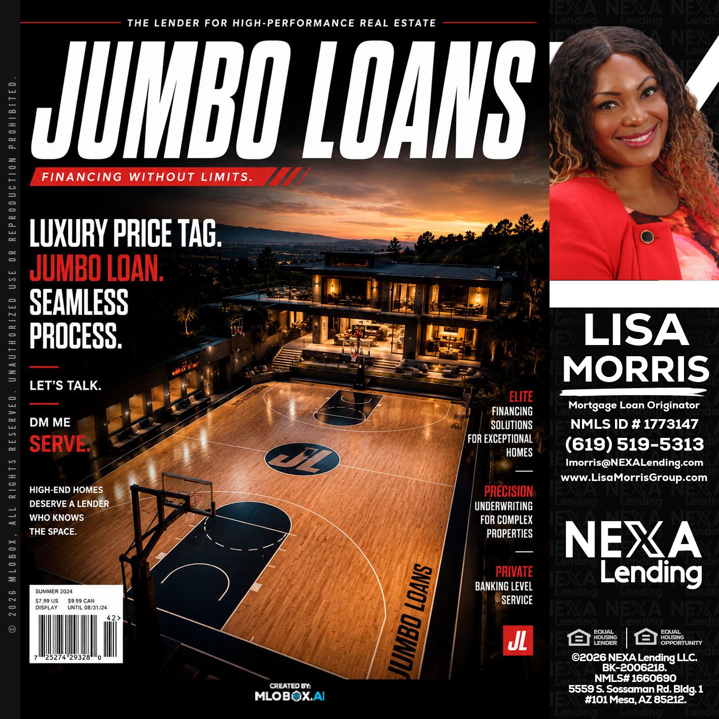 JUMBO LOANS - Lisa Morris -Mortgage Loan Officer
