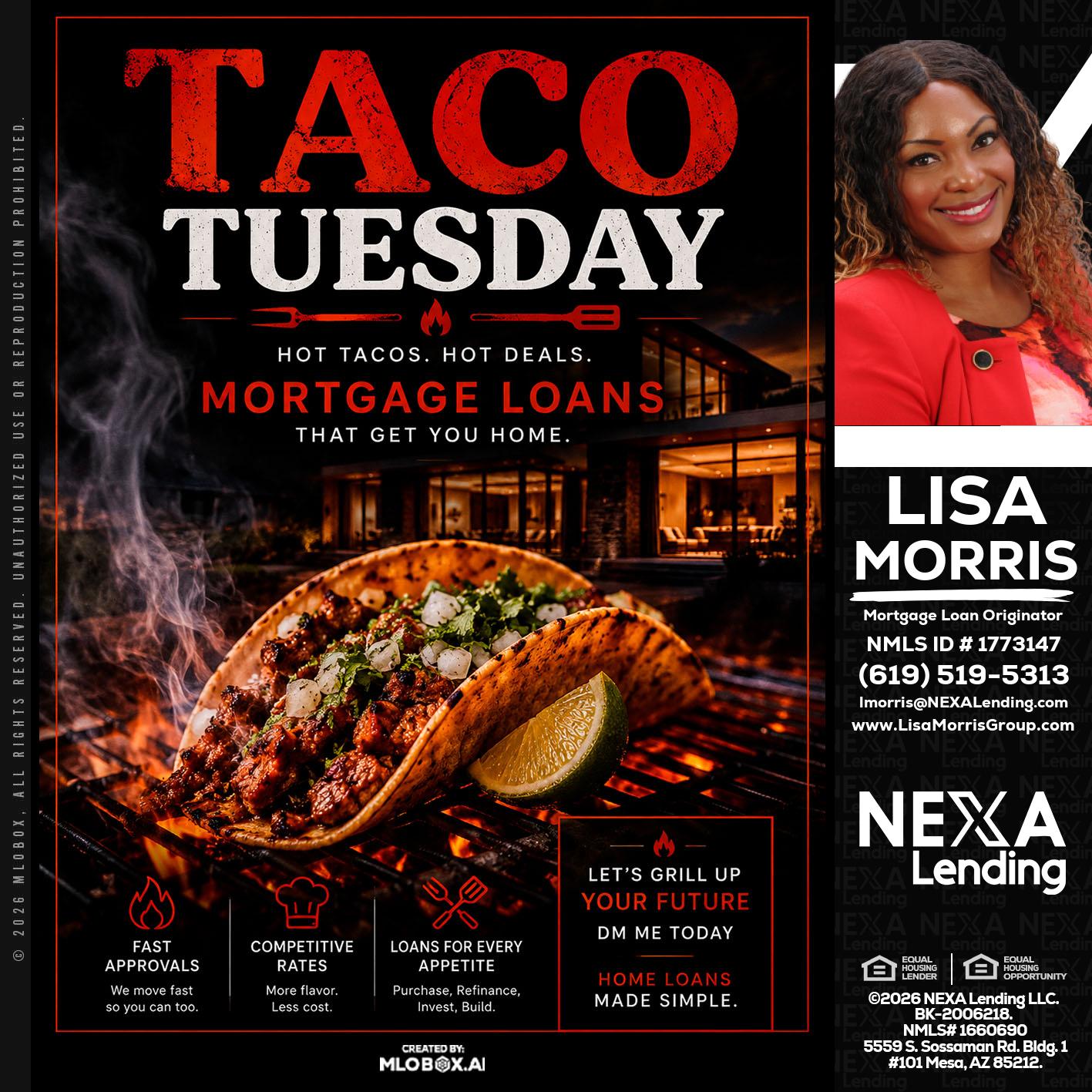 TACO TUESDAY - Lisa Morris -Mortgage Loan Officer