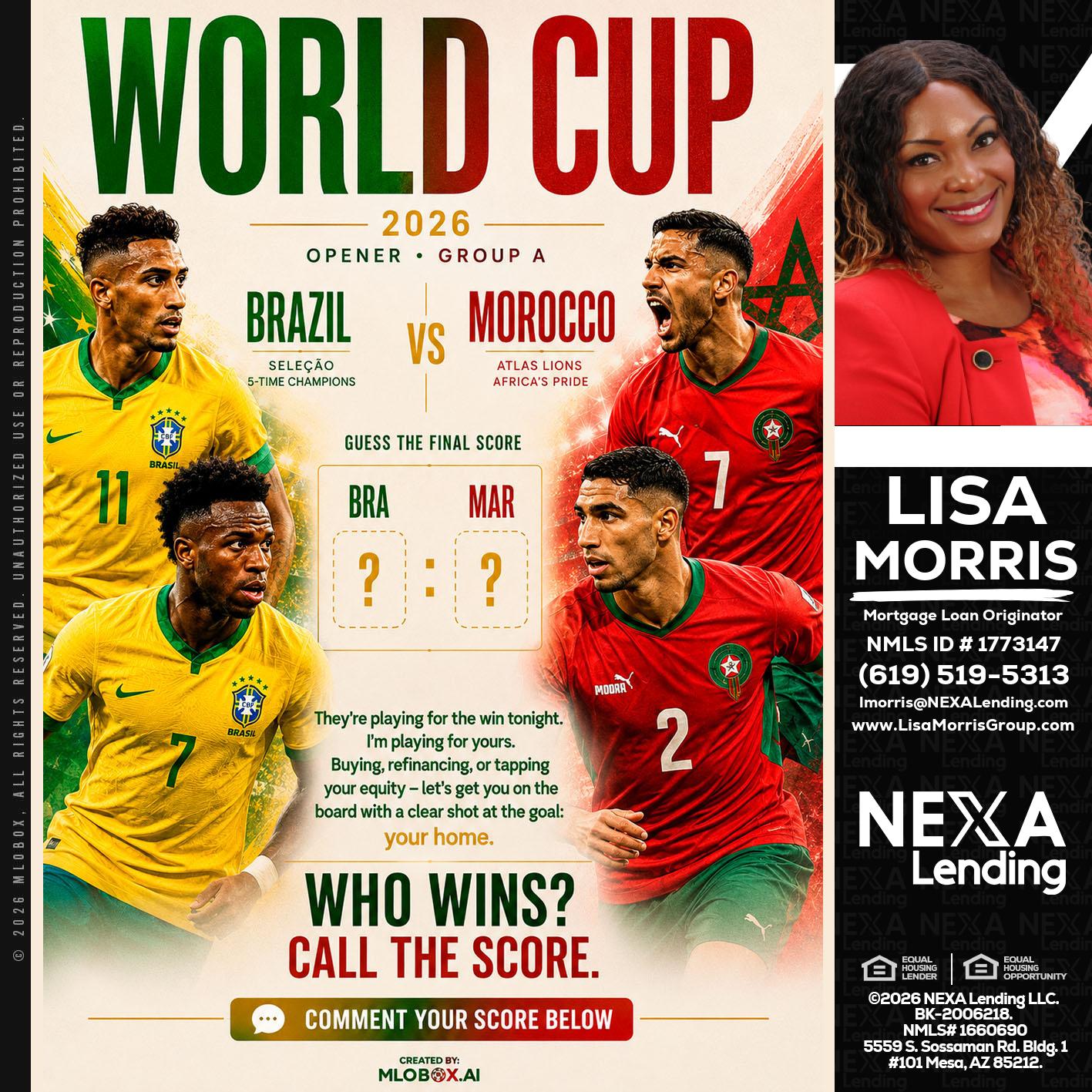 WORLD CUP - Lisa Morris -Mortgage Loan Officer